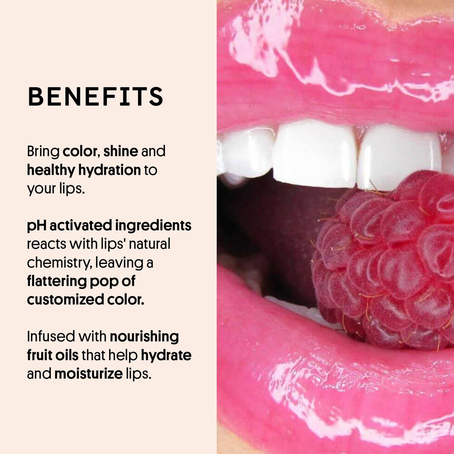Winky Lux Raspberry Fruity Gloss pH Lip Stain, Non Sticky Lip Gloss, Tinted Lip Oil, Lip Lacquer, Yummy Fruit Lip Gloss, Jojoba Oil for Hydration & Beauty & Personal Care Winky Lux