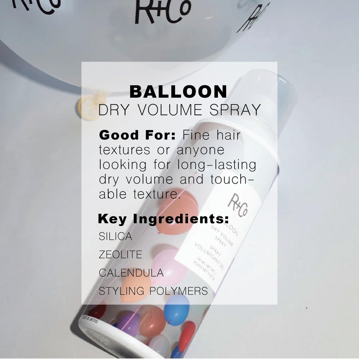 R+Co Balloon Dry Volume Hair Spray Travel Size | Instant Volume, Texture and Shine | Long-Lasting, Ultra-Light Spray for Fine Hair | TSA Approved | Beauty & Personal Care R+Co