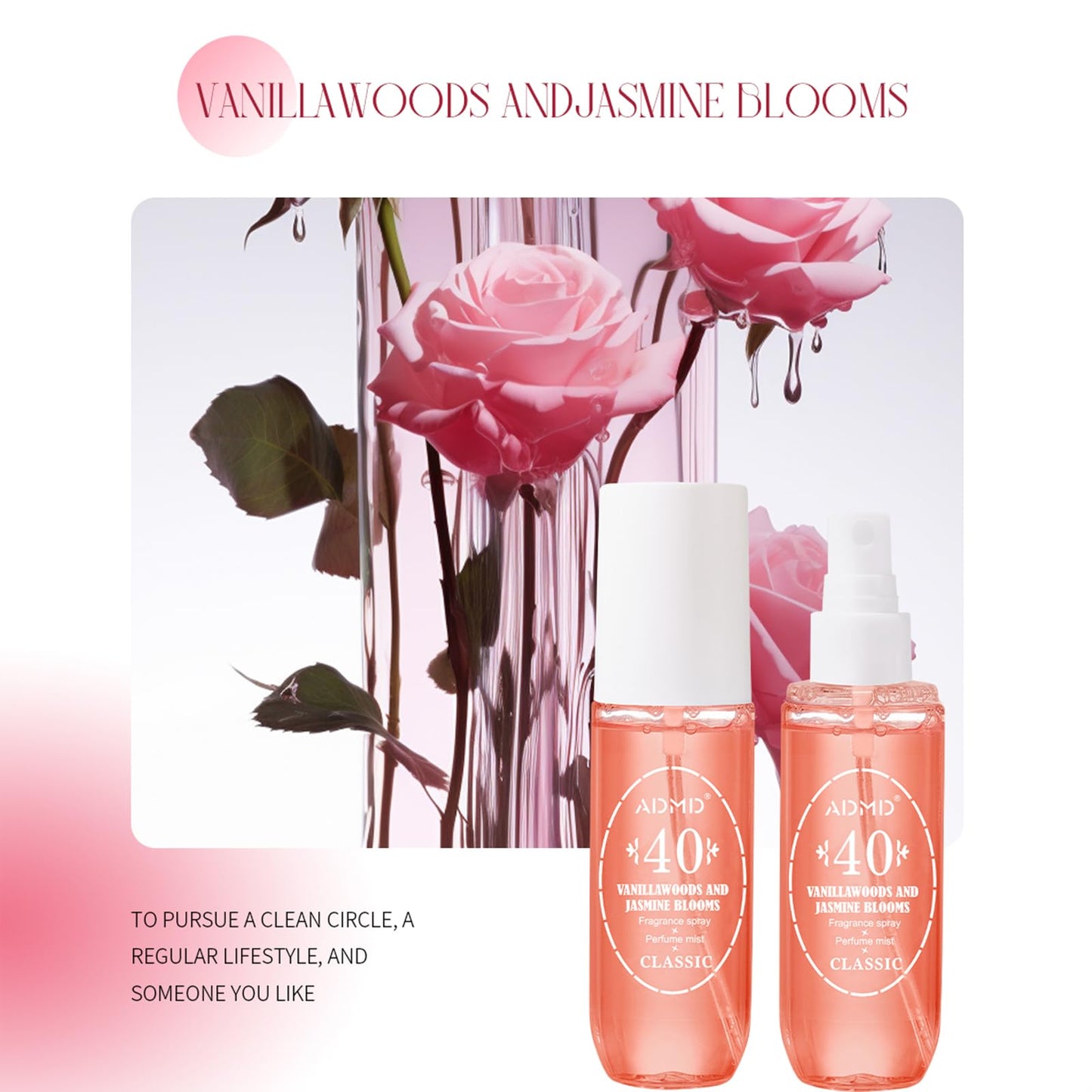 ADMD Sweet Romantic Perfume for Women, Floral Fantasy Eau de Toilette - Long-Lasting Fresh Fragrance, Giftable Travel Spray, 90ml/3.0 floz 40# Beauty & Personal Care ADMD