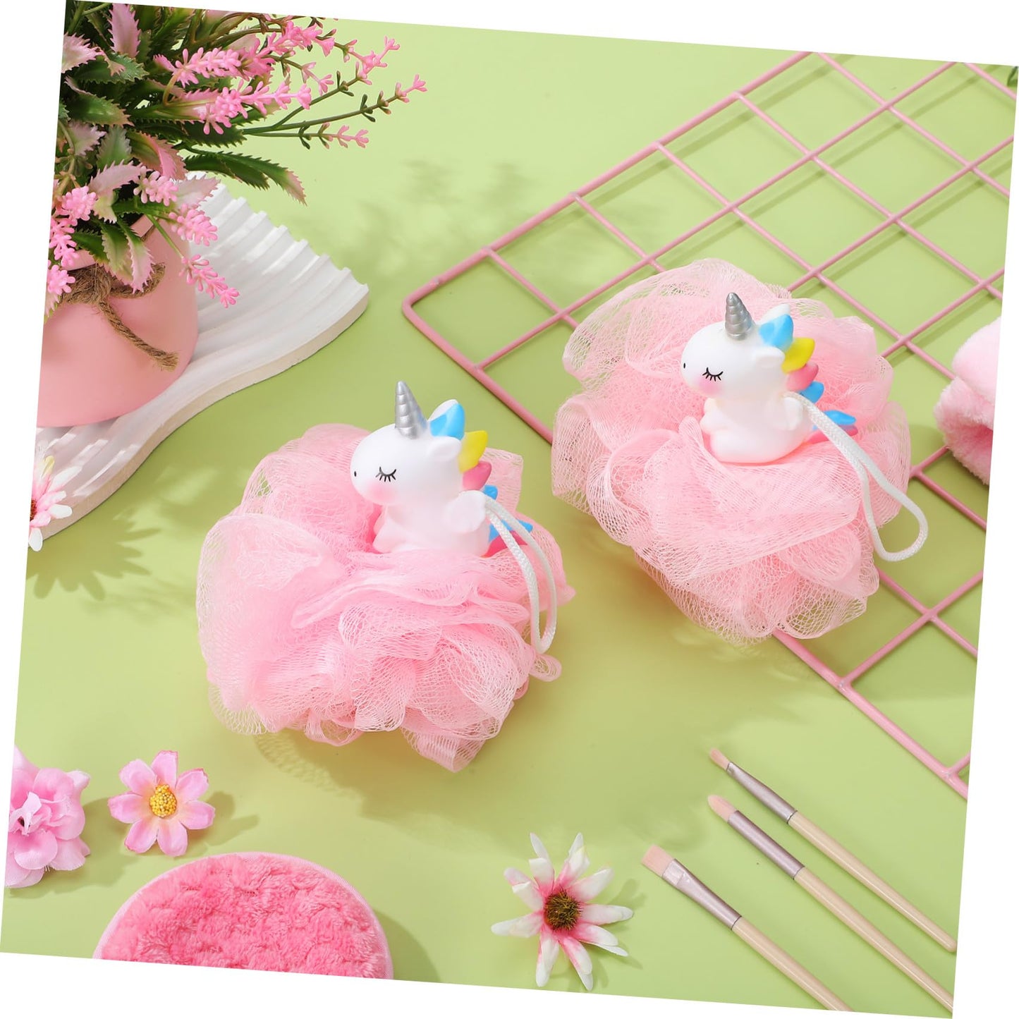 PLAFOPE 2 Pcs Unicorn Loofahs Kids Bath Sponge Soft Gentle Exfoliating Shower Scrubber Body Loofah for Girls Bathing Fun and Rich Foam Beauty and Personal Care PLAFOPE