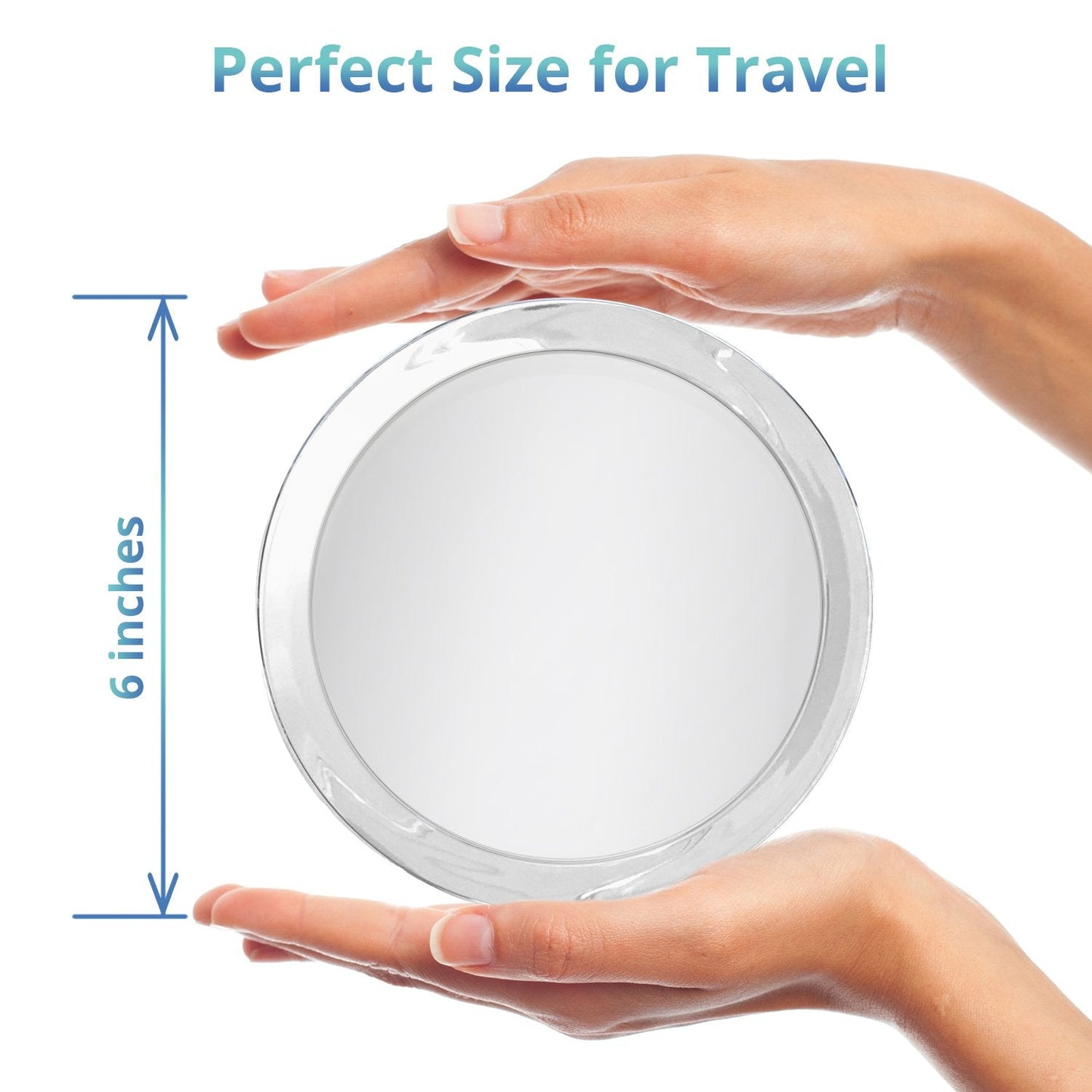 15X Magnifying Mirror - Use for Makeup Application - Tweezing - and Blackhead/Blemish Removal - 6 Inch Round Mirror with Three Suction Cups for Easy Beauty & Personal Care Essential Skin Solutions