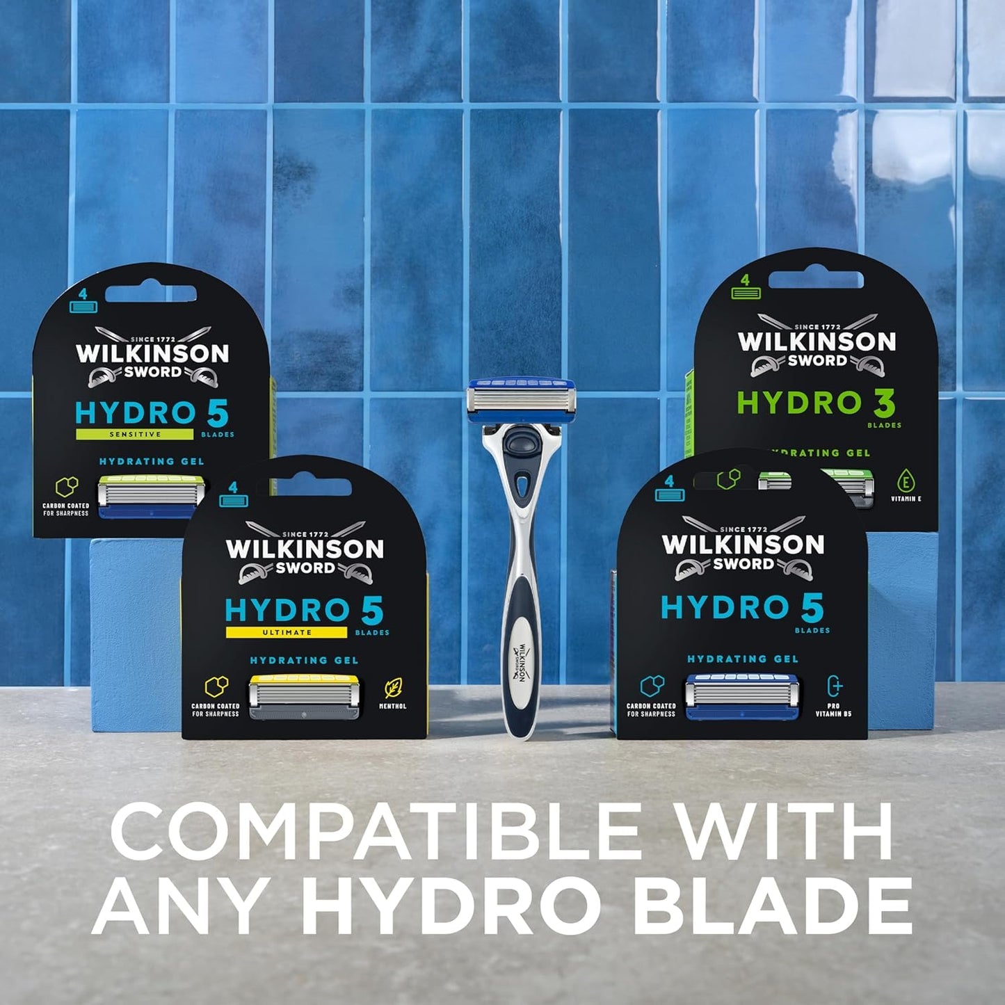 Wilkinson Sword Hydro 5 Skin Protection rakapparat med 8 ersättningsblad, 10-teiliges Set, 7004023G, 0.093 kilograms Beauty and Personal Care Wilkinson Sword