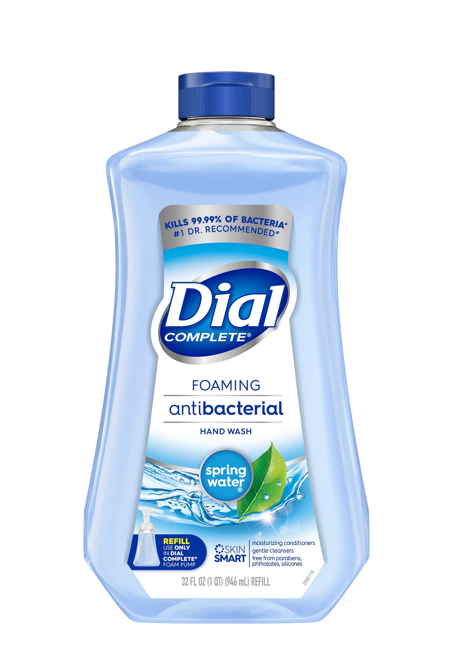Dial Complete Antibacterial Foaming Hand Soap Refill, Spring Water, 32 Fl Oz Beauty & Personal Care Dial