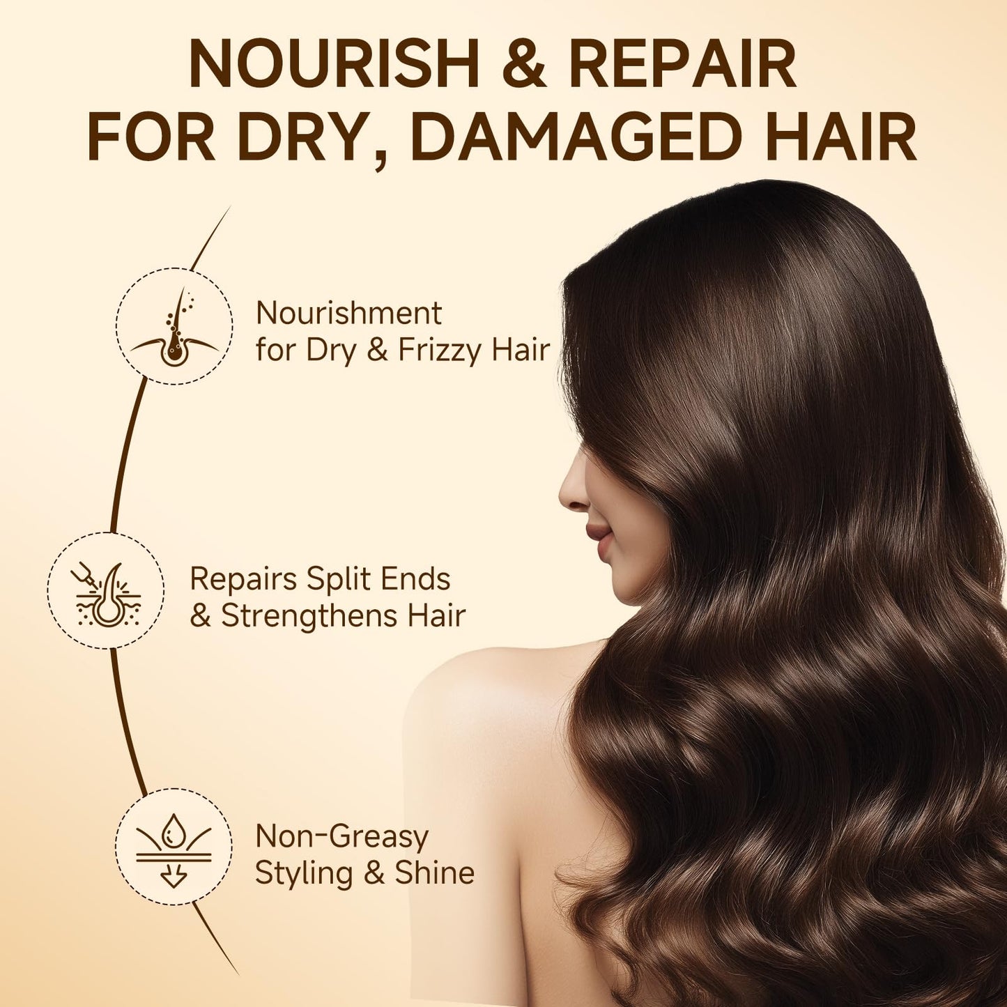 Outccogo Moroccan Argan Oil, Hair Oil for Frizzy Hair, Nourishing Smooths Moroccan Hair Oil for Frizz Control Curly Long Dry Damaged Curly Hair Beauty & Personal Care Outccogo
