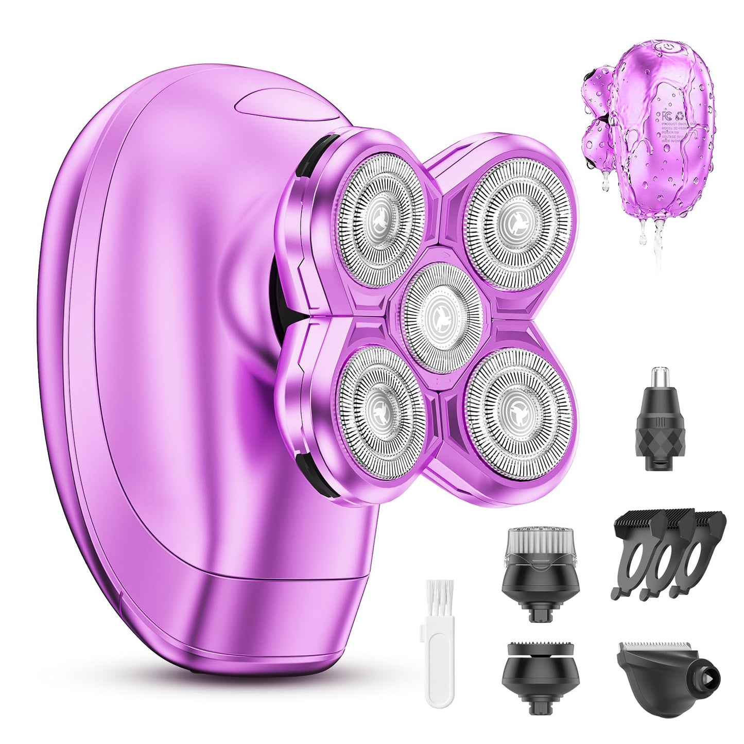 Electric Razors for Women, Waterproof Wet/Dry Womens Electric Razor, Replacement Heads Womens Face Shavers for Legs, Arms, Bikini, Lips, Underarms Beauty and Personal Care Burtily