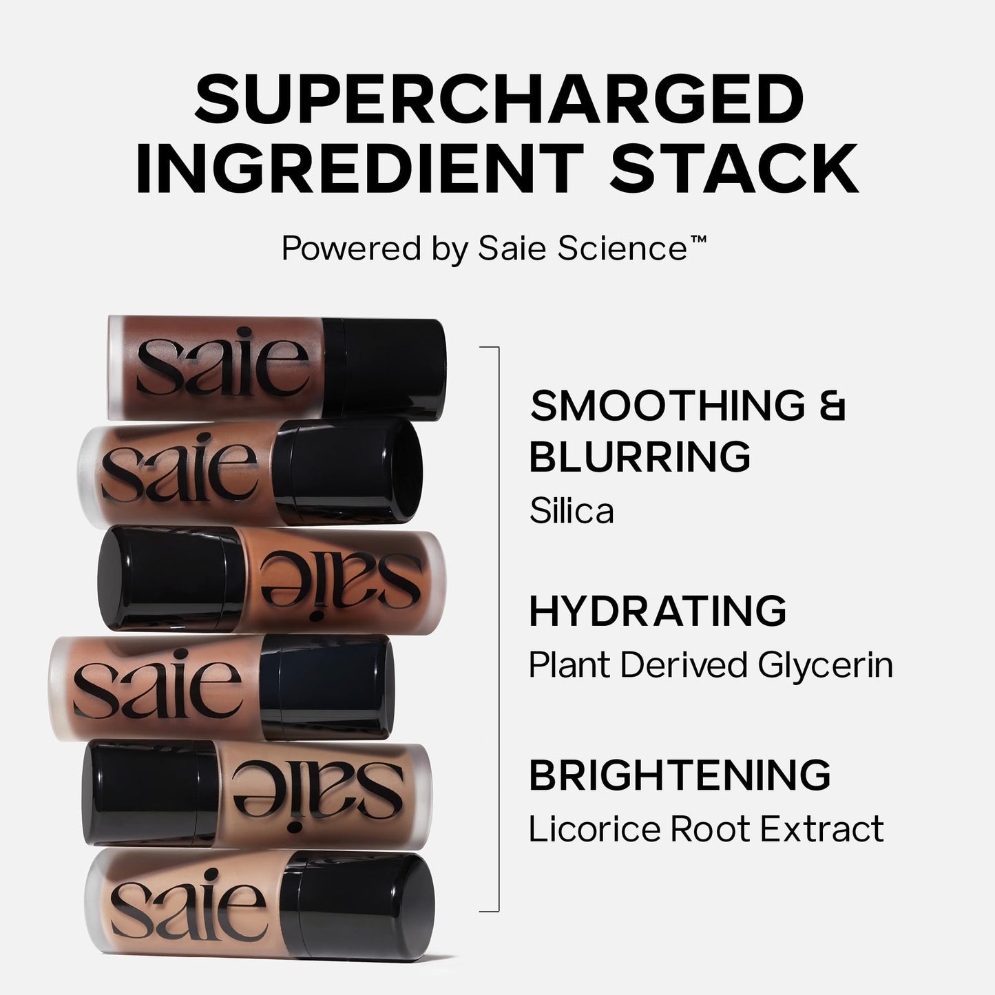 Saie Dew Bronze - Hydrating Liquid Bronzer Stick For a Sun Kissed Glow - Liquid Contour Stick Infused with Nourishing Skin Care Ingredients - Sculpted Beauty & Personal Care Saie
