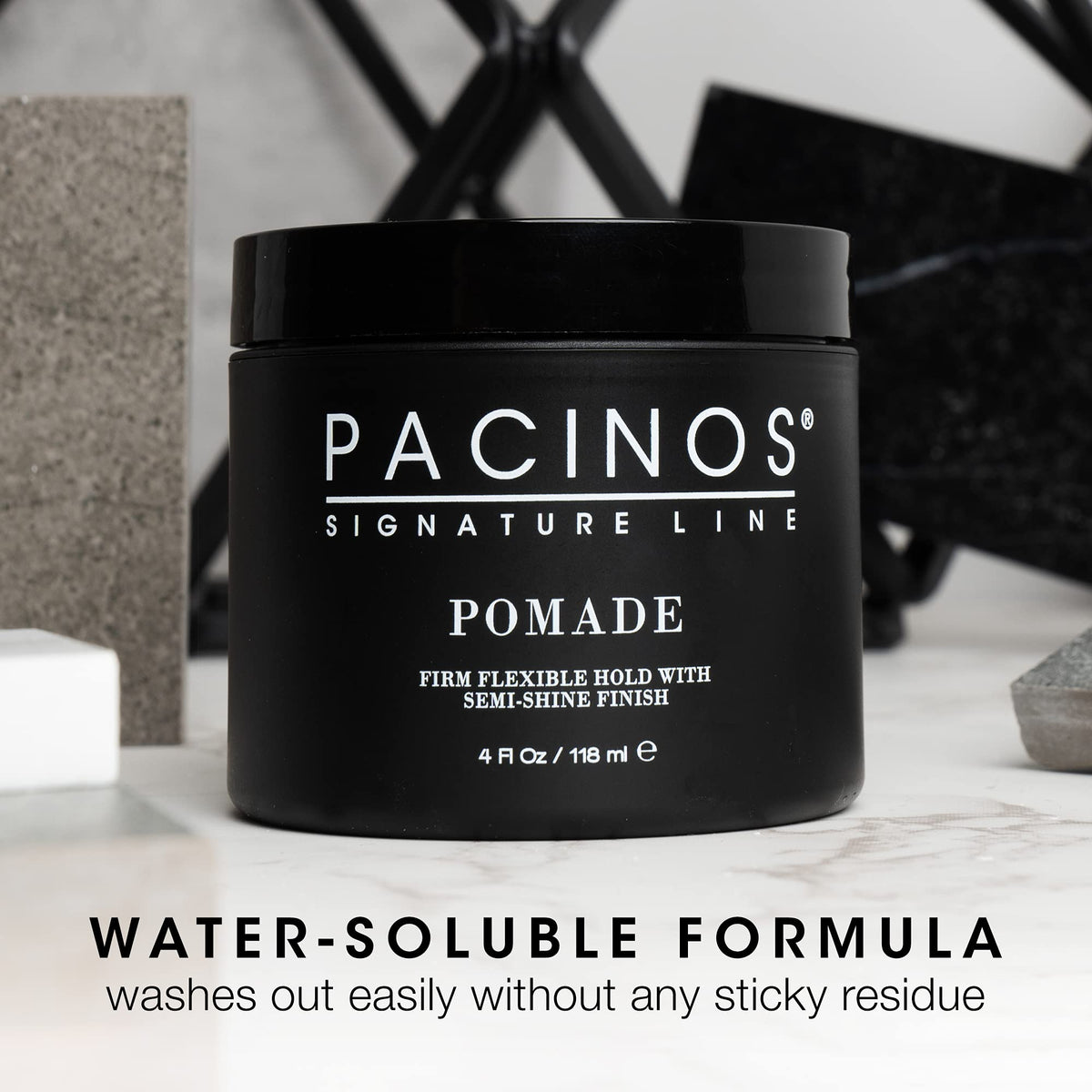 Pacinos Pomade - Flexible Hold, Frizz Control - High Shine Pomade for All Hair Types - 4oz Beauty & Personal Care Pacinos