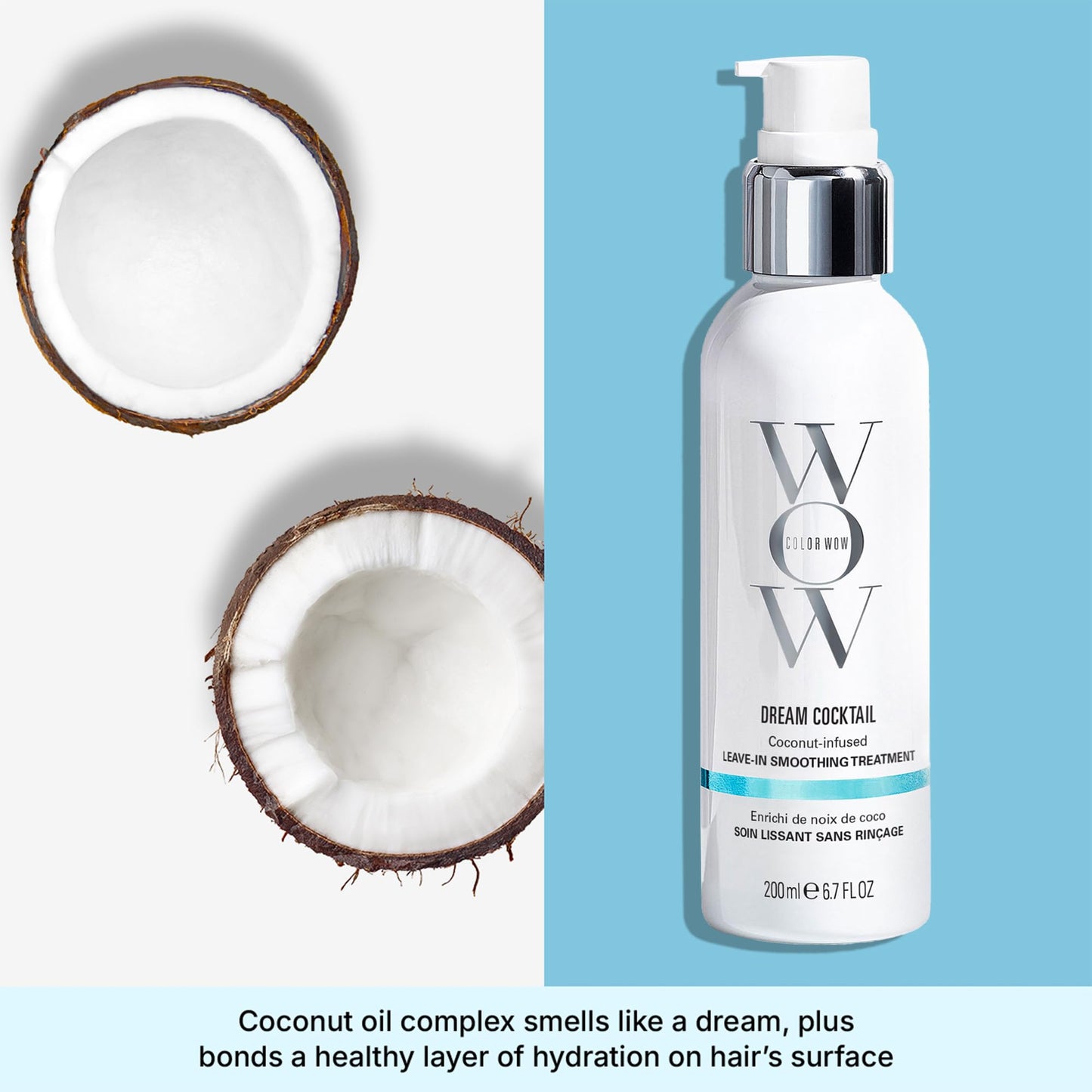 COLOR WOW Dream Cocktail Coconut Infused Leave-in Treatment - Silky, Supple, Frizz-Free Hair | Blow Dry Boost + Heat Protectant Beauty and Personal Care COLOR WOW