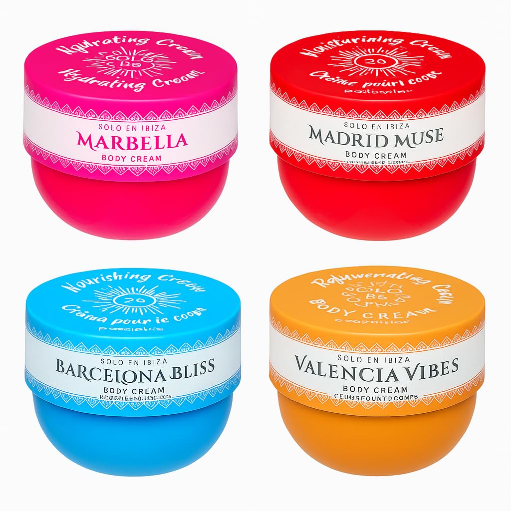 Solo en Ibiza Madrid Muse Moisturizing Body Cream, 8.1 fl oz, Red Beauty & Personal Care Solo en Ibiza