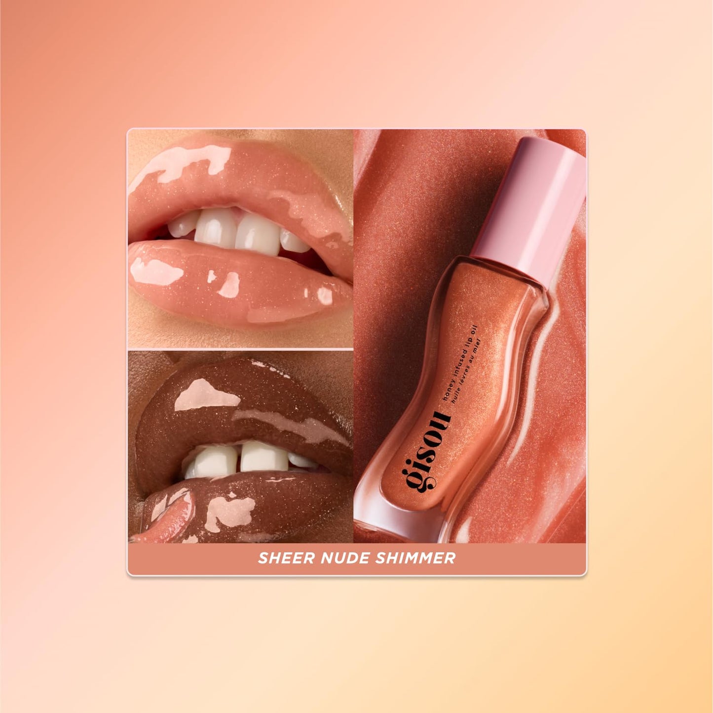 Gisou Honey Infused Lip Oil - Hydrating & Glossy Lip Oil with Mirsalehi Honey & Jojoba Seed Oil, Non-Sticky Shine, Glazed Plum, 0.27 Fl Oz Beauty and Personal Care Gisou