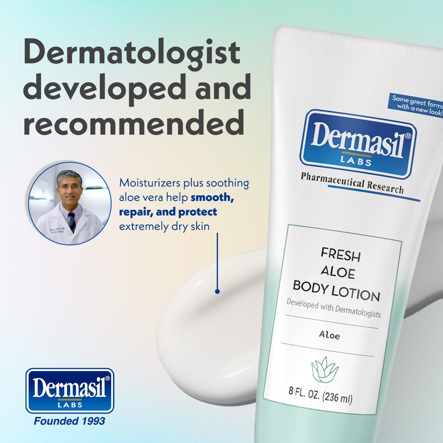 Dermasil Body Lotion, Fresh Aloe, 2-Pack - Non-Greasy, Fast-Absorbing, Fresh Scent, 8 Oz Ea Beauty & Personal Care Dermasil