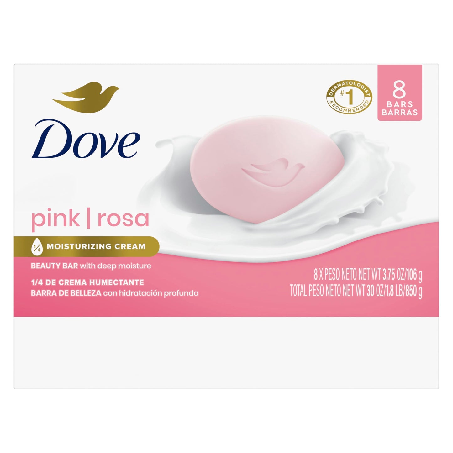 Dove Beauty Bar Soap Pink Rosa, 8 Bars for Soft, Smooth Skin, Cleans & Moisturizes 3.75 oz Beauty & Personal Care Dove