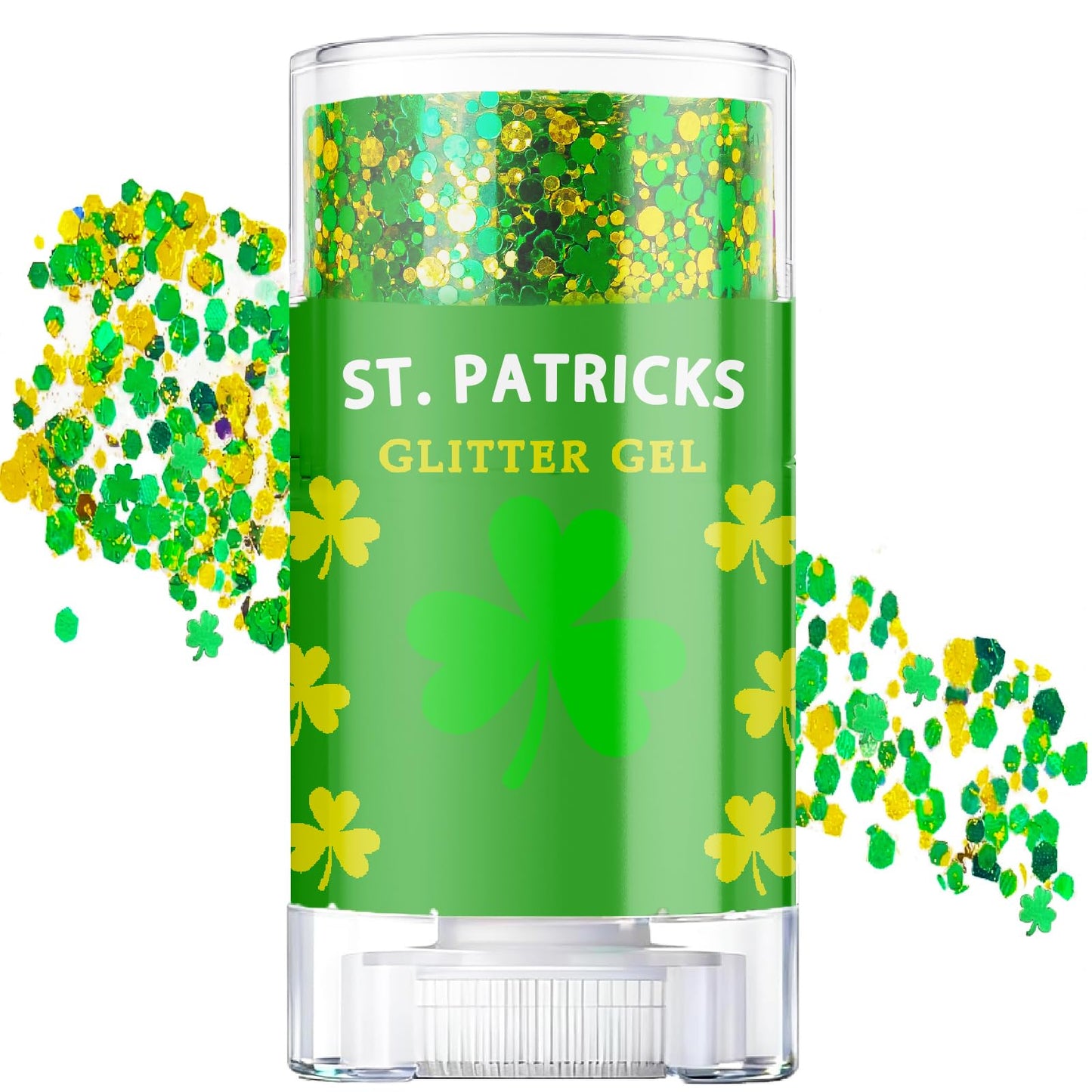 ST Patricks Day Glitter Gel Stick, Color-Changing in Different Lighting, for Body, Face & Hair (Shamrock) Beauty & Personal Care CiikDux