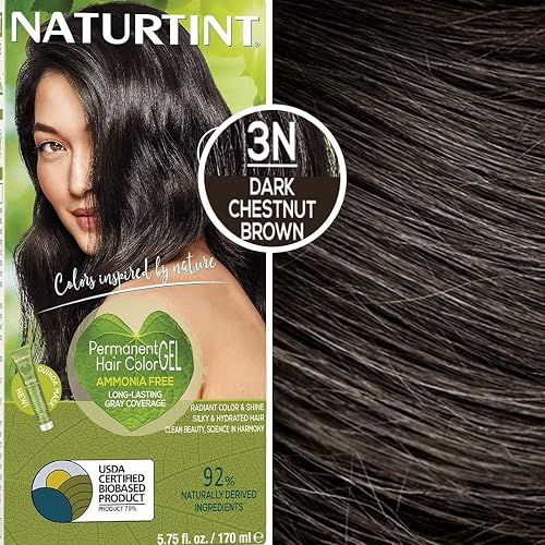 Permanent Hair Color - 3N, Dark Chestnut Brown, 5.45 oz (4 units Multi-Pack) Beauty & Personal Care Naturtint