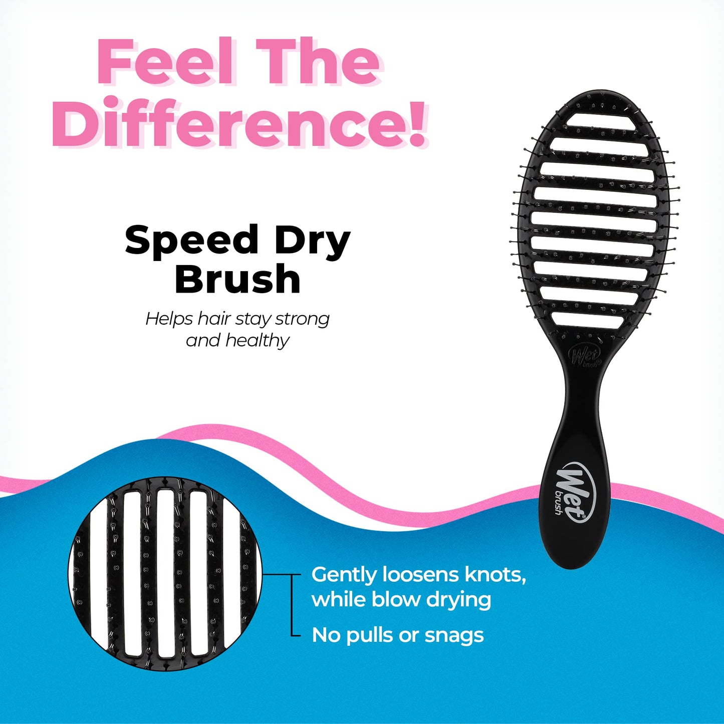 Wet Brush Speed Dry Hair Brush, Gravel (Terrain Textures) - Vented Design and Ultra Soft HeatFlex Bristles Are Blow Dry Safe With Ergonomic Handle Beauty & Personal Care Wet Brush