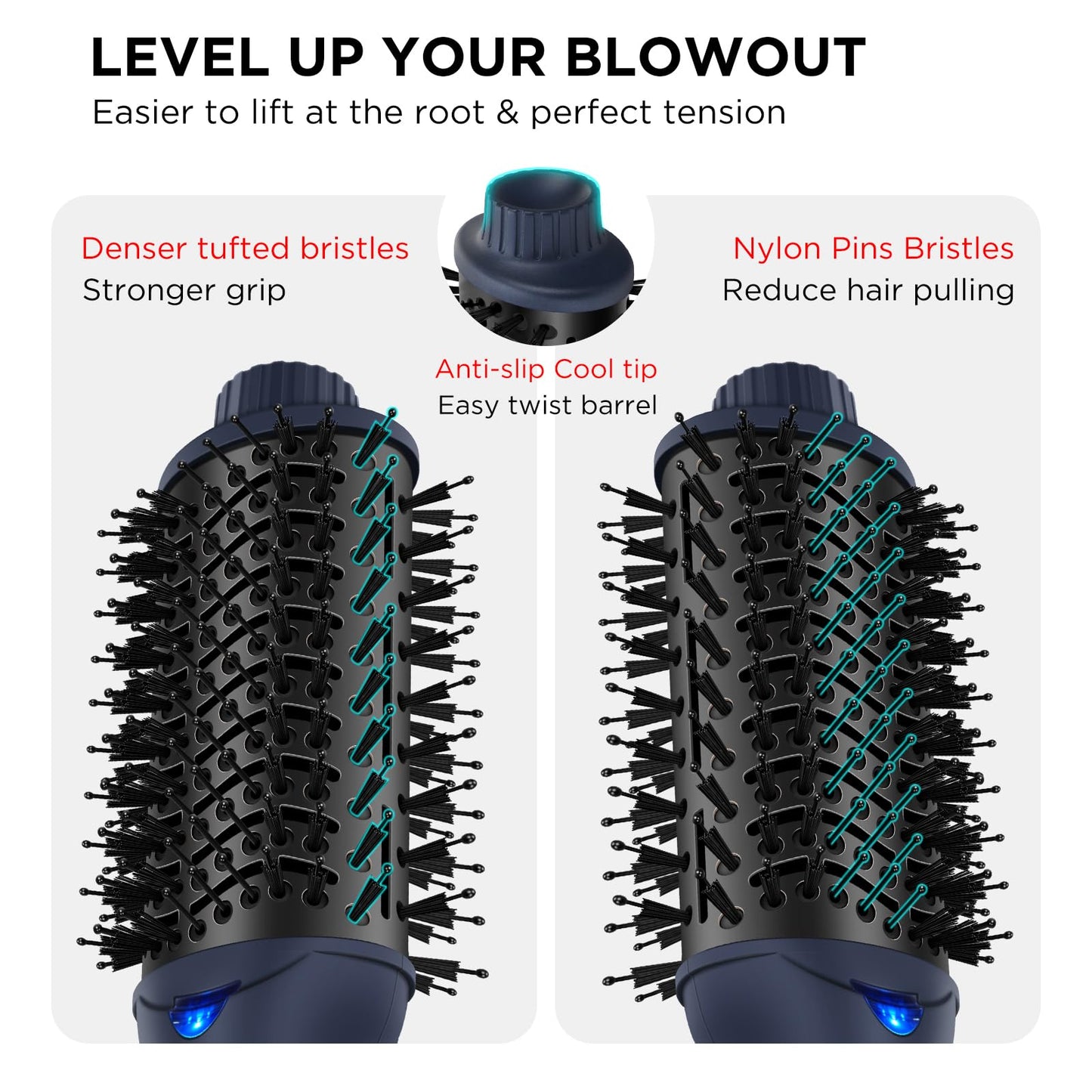 One Step Hair Dryer & Volumizing Brush, Aima Beauty Hair Styling Tool - Ceramic Straightener, Curler, Hot Air Styler & Ionic Salon Brush, Prussian Beauty & Personal Care Aima Beauty