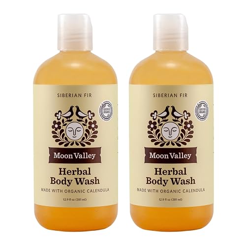 Herbal Body Wash, Siberian Fir by Moon Valley, All Natural Ingredients, No Parabens, Vegan, Moisturizing Essential Oils, Two Pack Beauty & Personal Care Moon Valley Organics