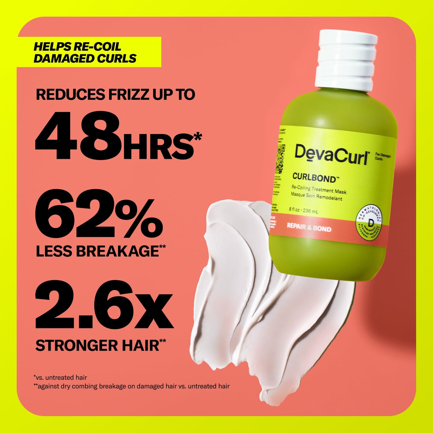 DevaCurl CurlBond Re-Coiling Treatment Mask, Cozy Getaway, 8 fl. oz. Beauty & Personal Care DevaCurl