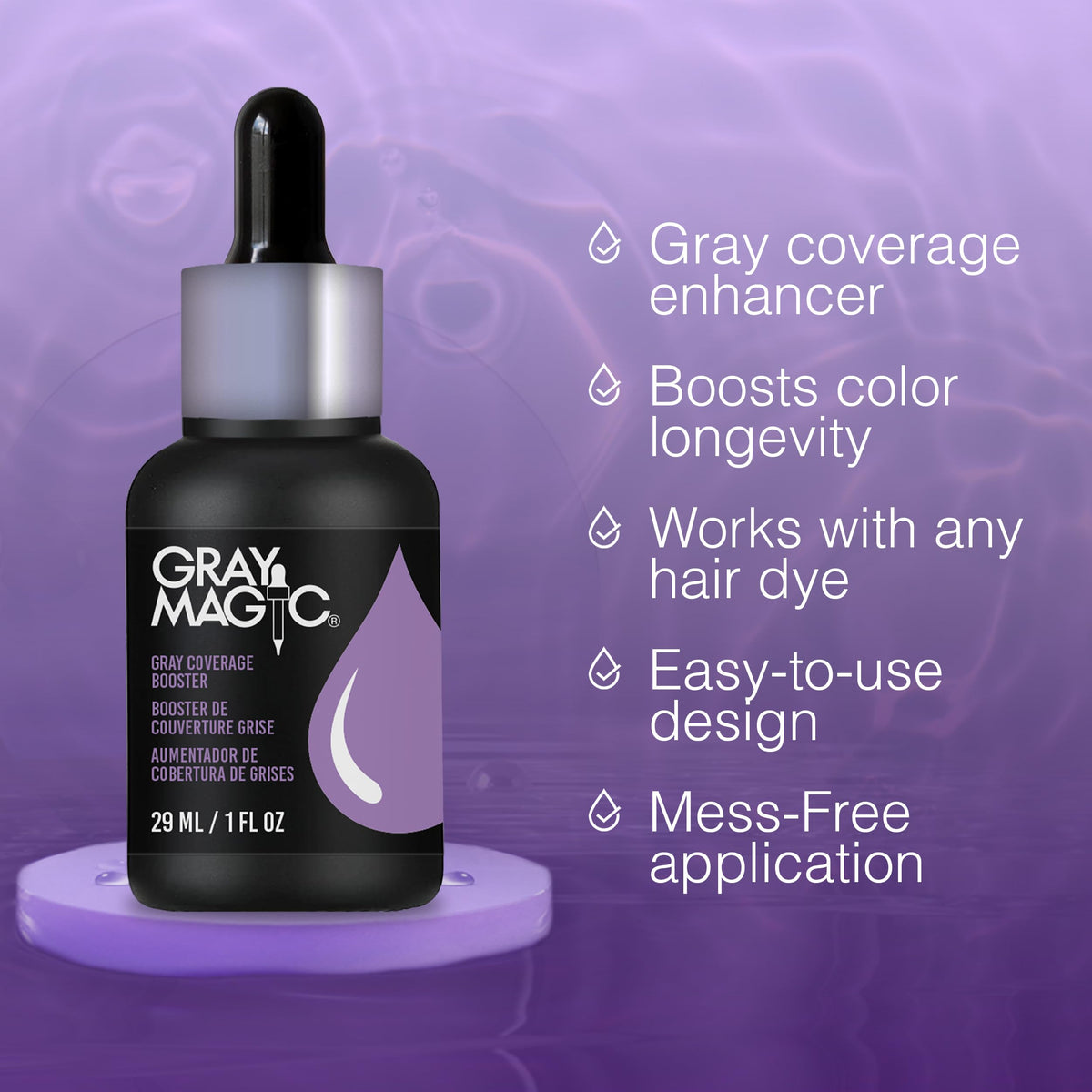 Ardell Gray Magic Color Additive for Hair Dye - Anti-Fade Gray Hair Coverage Booster Drops, Long-Lasting Hair Color Enhancer, 1 oz Beauty & Personal Care Ardell