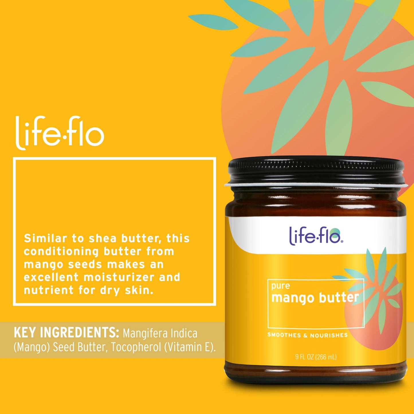 Life-flo Pure Mango Butter, Soothing Moisturizer for Dry Skin Care, Smooths and Nourishes, Doubles as Lip Balm, Nail / Cuticle Cream, Hand and Body Beauty & Personal Care LIFE-FLO