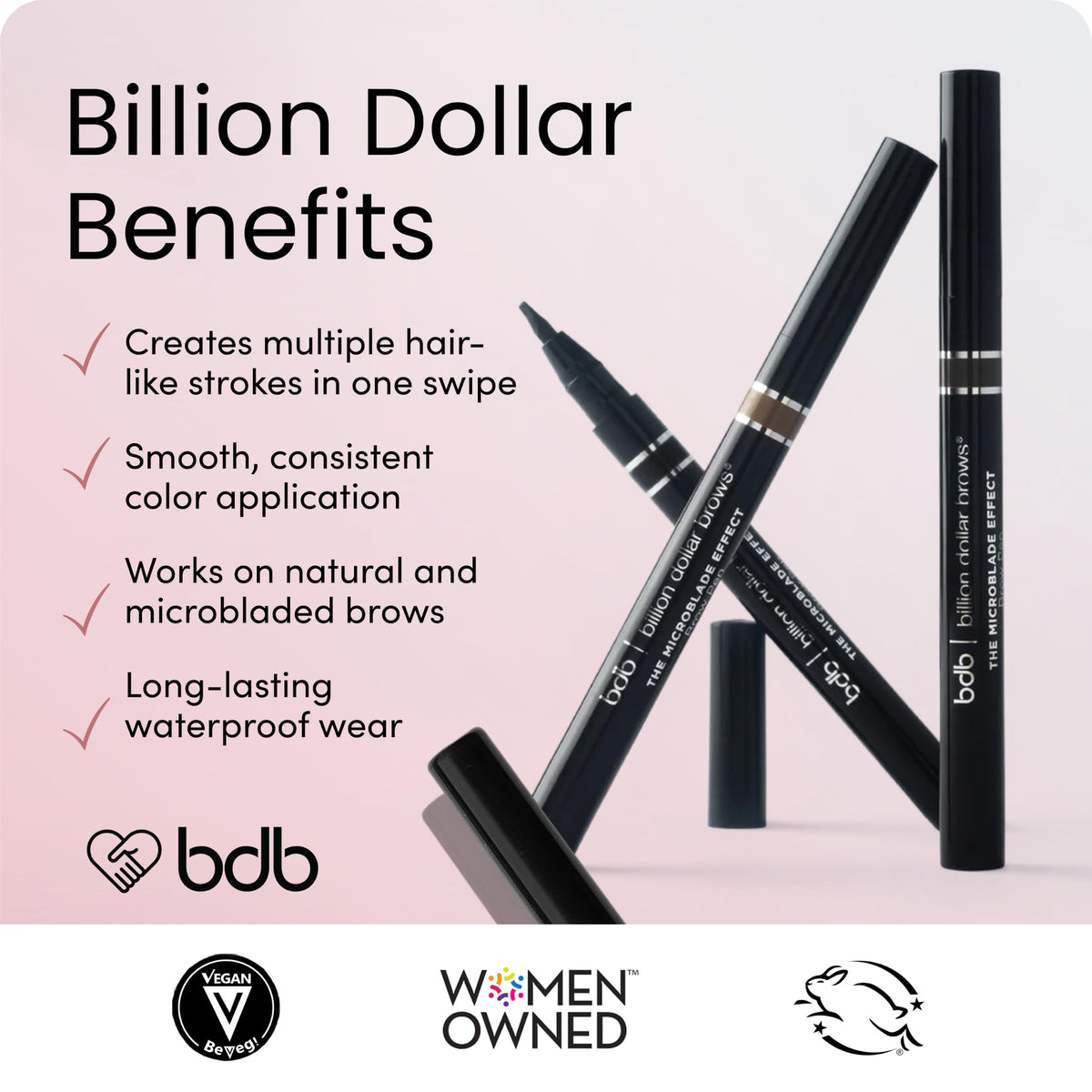 Billion Dollar Beauty Microblade Effect Brow Pen Taupe Waterproof Ink