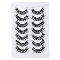 Mebver Russian Strip Lashes False Eyelashes Cat Eye Lashes Faux Mink Lashes Natural Look Fake Eyelashes Fluffy Wispy Lashes That Look Like Extensions Beauty & Personal Care Mebver