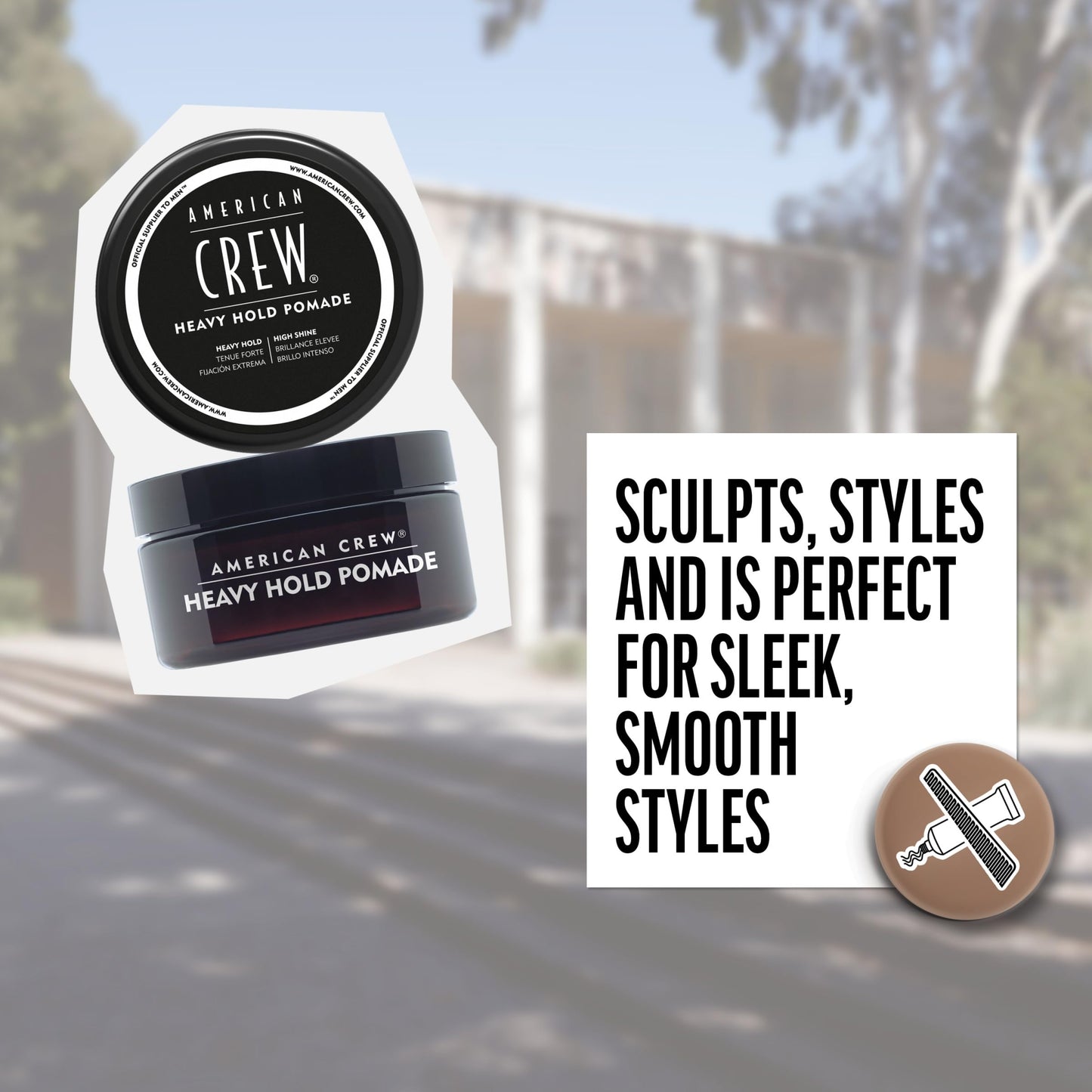 American Crew Men's Hair Pomade, Like Styling Gel with Heavy Hold & High Shine, Stocking Stuffer for Him,3 oz Beauty & Personal Care AMERICAN CREW