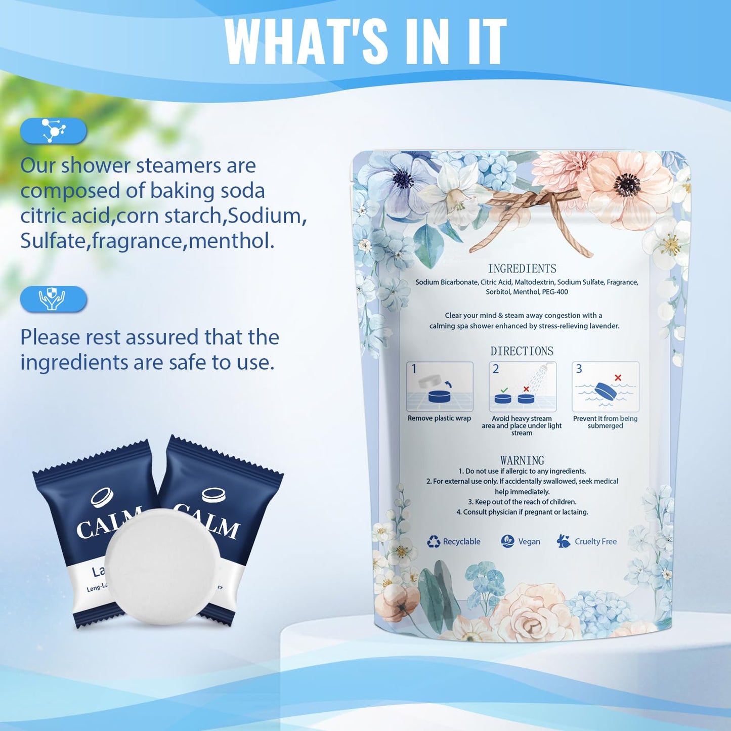 TranquilBliss Shower Steamers-15 Pack Shower Bombs with Lavender Scent, Self-Care Presents for Women Who Have Everything, Relaxation Birthday Presents Beauty and Personal Care TranquilBliss