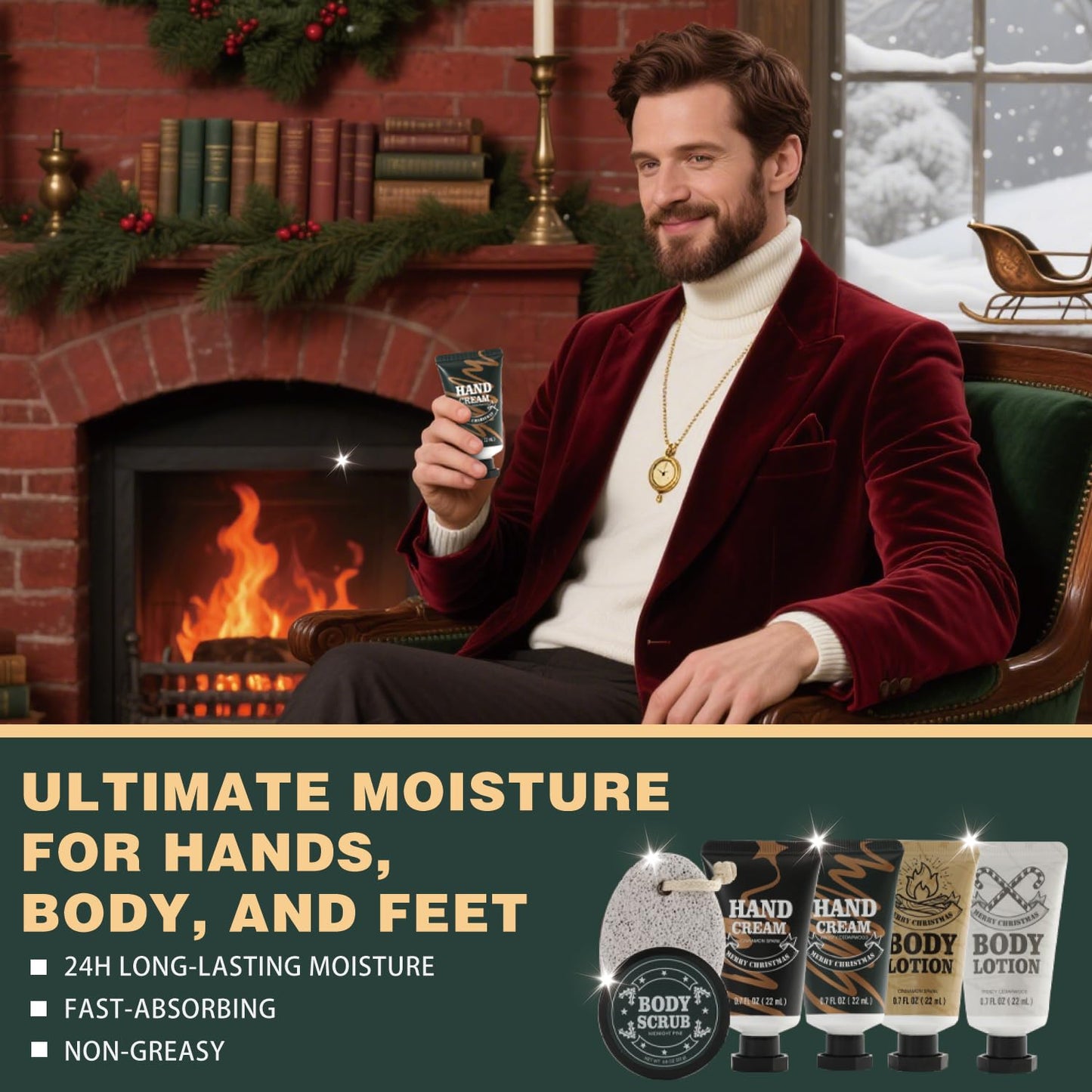 BODY & EARTH 2025 Advent Calendar for Men Christmas Holiday Gifts 24 Days of Countdown Calendar, Advent Beauty Calendar 2025 Adult 24PCS Beard Care Beauty and Personal Care BODY & EARTH
