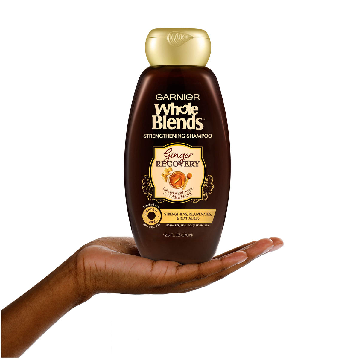 Garnier Hair Care Whole Blends Strengthening Ginger Recovery Shampoo, 12.5 Fluid Ounce