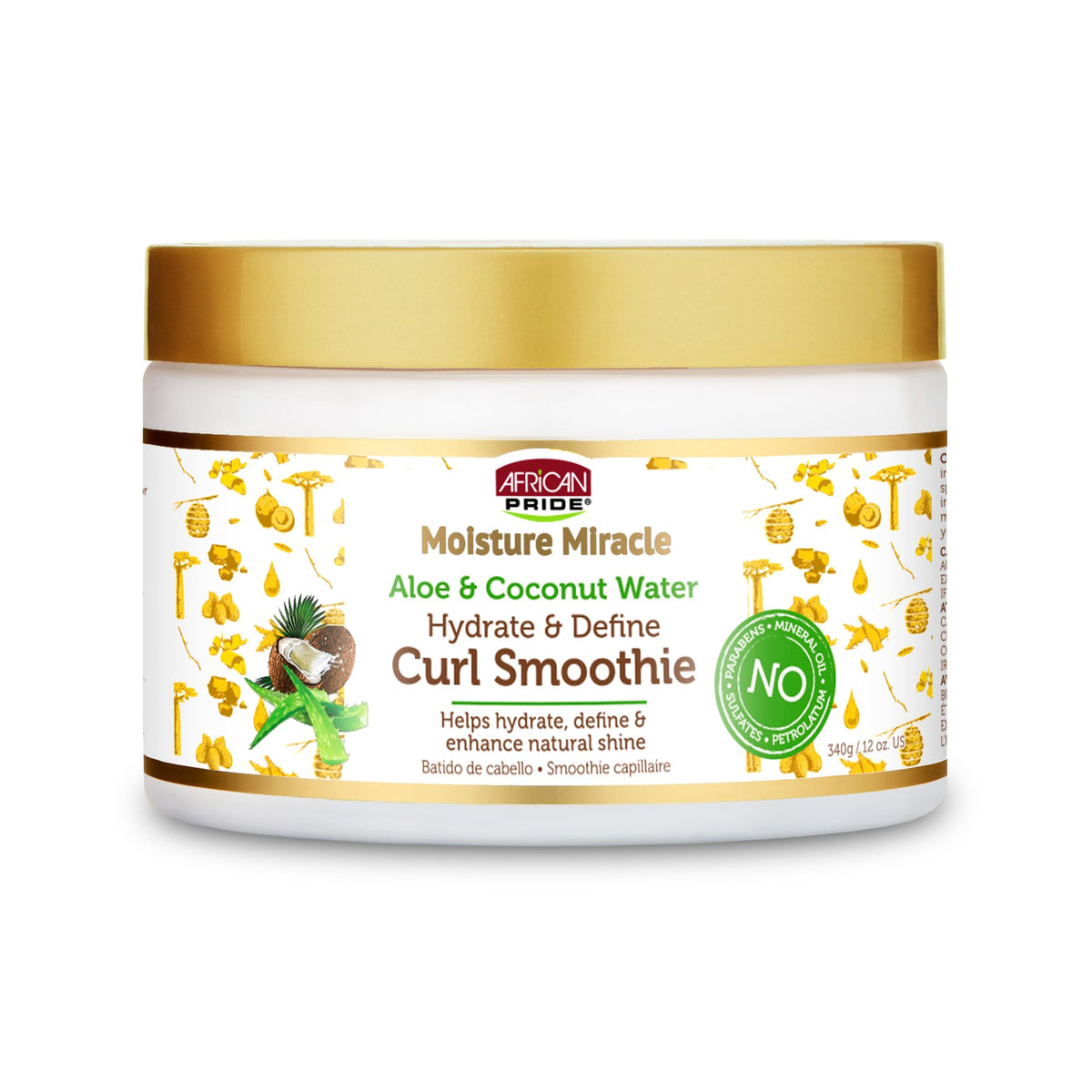 African Pride Moisture Miracle Aloe & Coconut Curl Smoothie, 12 Oz