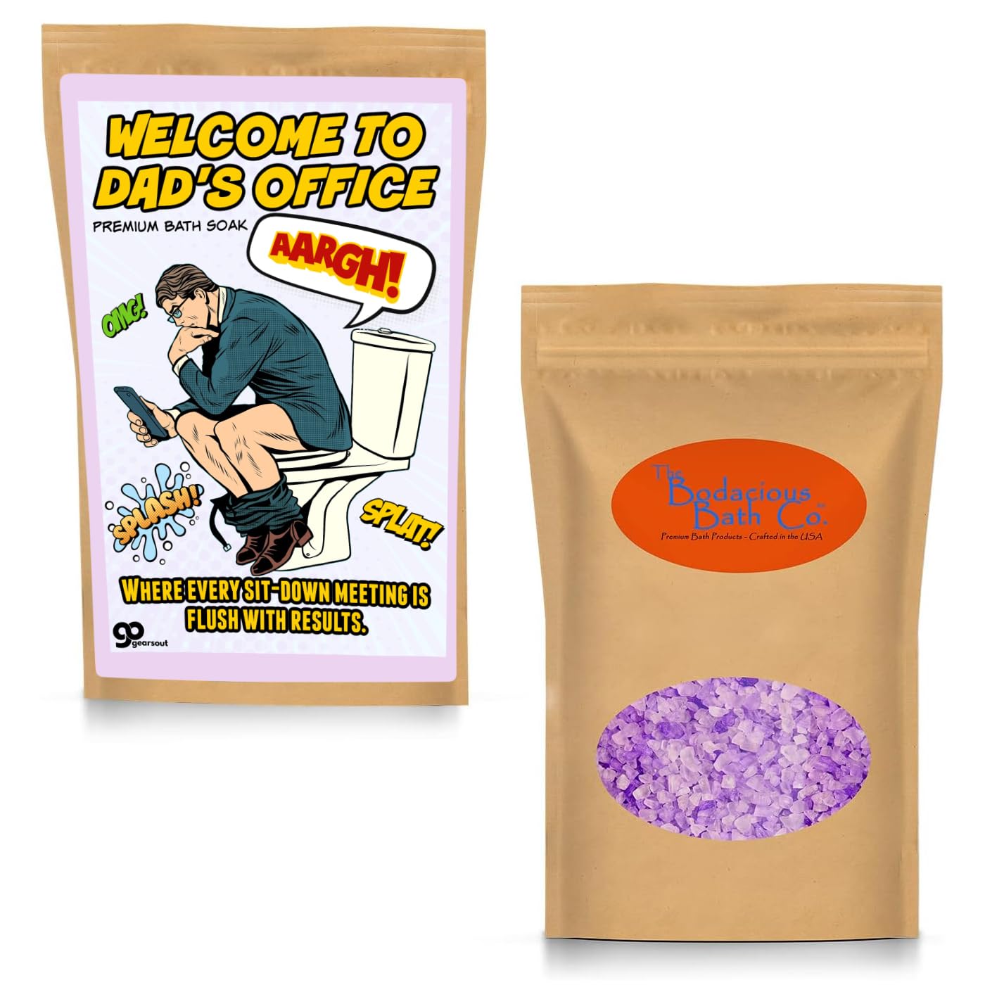 Dad’s Office Lavender Bath Soak for Father’s Day Self-Care Gift Soothing Muscle Tension Relief Stocking and Easter Basket Filler, Purple Beauty and Personal Care Gears Out