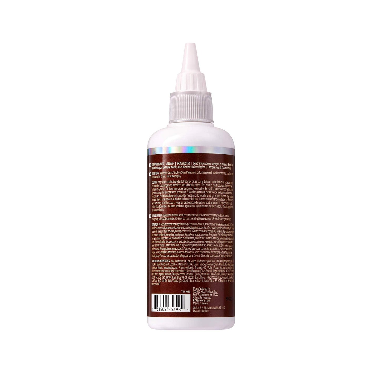 Red by Kiss Tintation Semi-Permanent Hair Color, Aloe Vera Water Based, Argan Oil, Olive Oil, Collagen & Keratin, Long-Lasting Color Dye (Honey Brown Beauty & Personal Care Red by Kiss