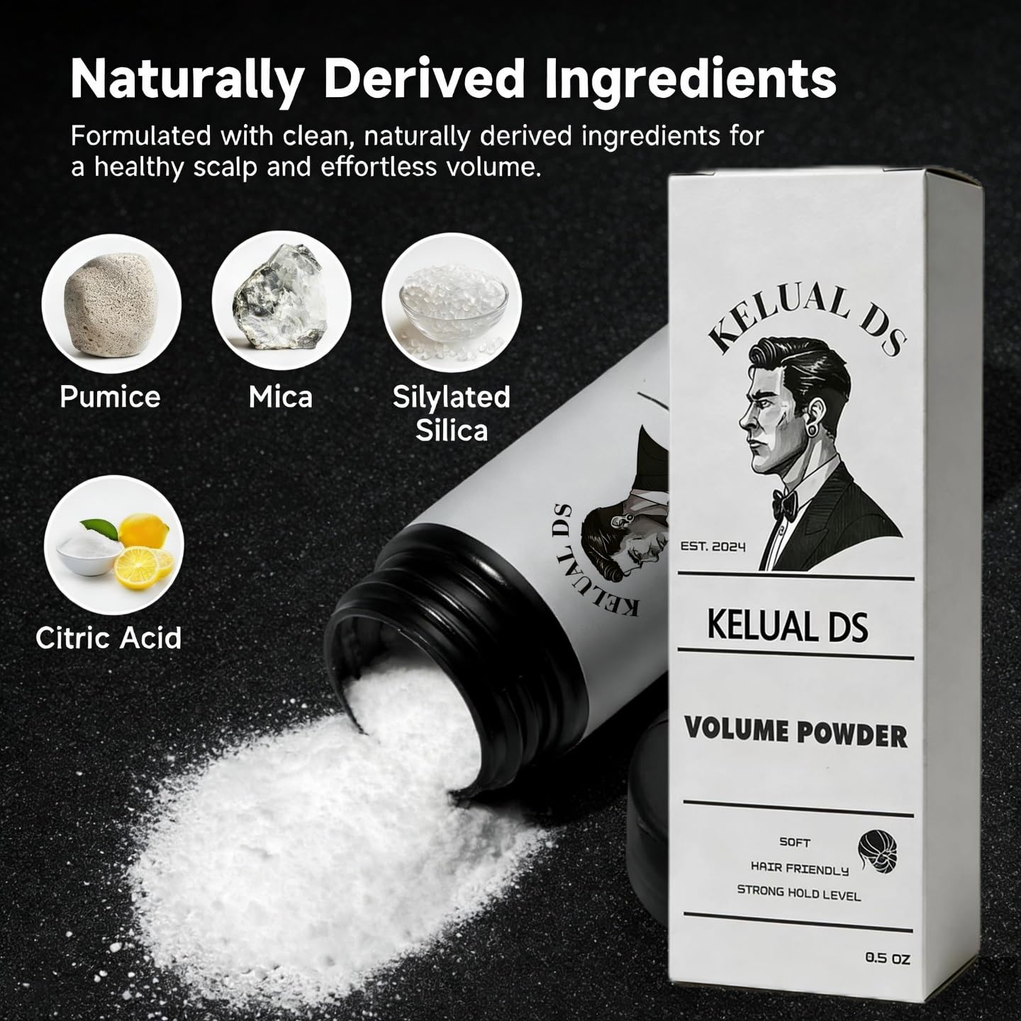 KELUAL DS Hair Texture Powder,A Hair Styling Powder for Men to Add Exture & Volume, Strong Hold,Texture and Grip to Hair with Non-Greasy, Dry Beauty & Personal Care KELUAL DS