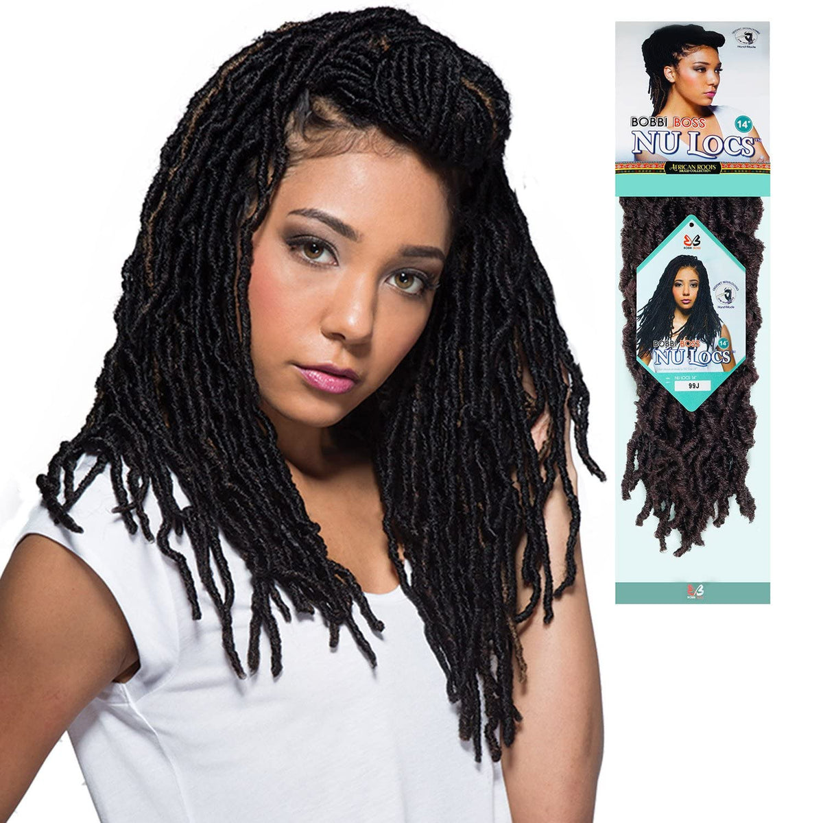 Bobbi Boss Synthetic Hair Crochet Braids African Roots Braid Collection Nu Locs 14" (4-PACK, 613)