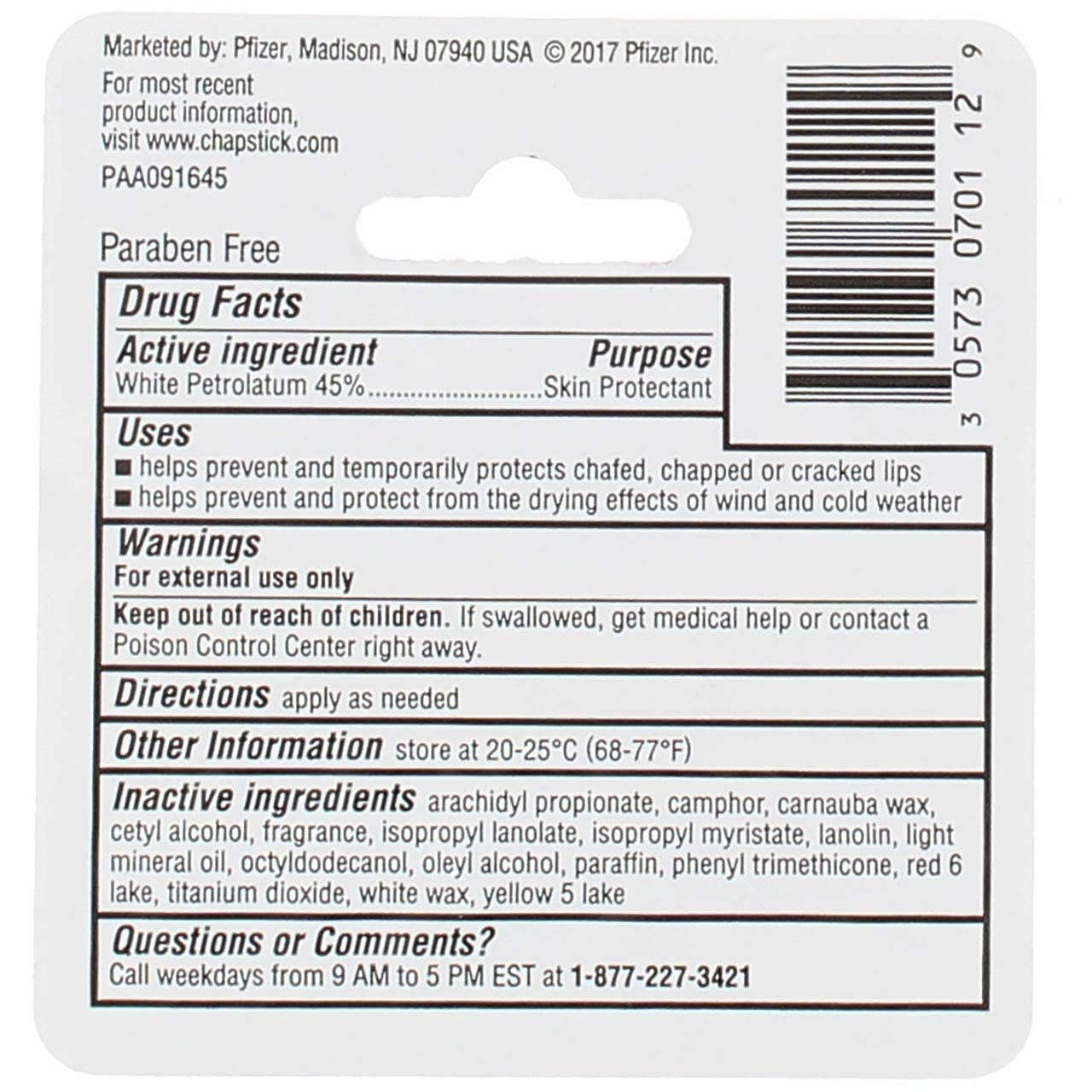ChapStick Classic Original Lip Balm, 0.15 oz (Pack of 4) Beauty and Personal Care ChapStick