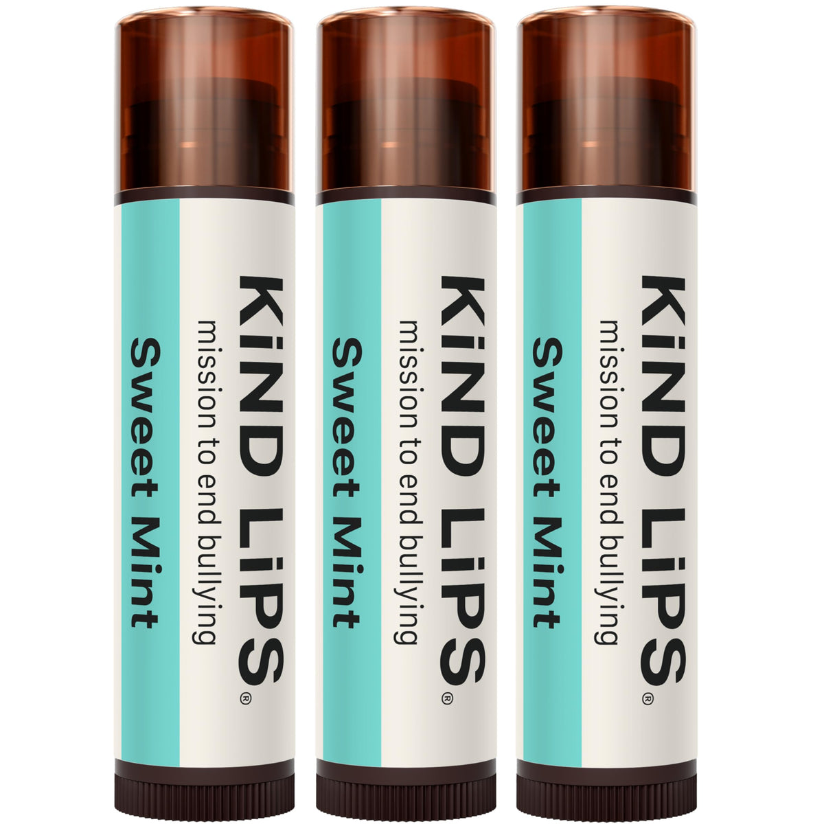 Kind Lips Organic Sweet Mint Lip Balm 3-Pack - Cooling, Refreshing Lip Care for Dry, Chapped Lips • 100% Natural, Clean, Gluten-Free, Grain-Free • Beauty & Personal Care Kind Lips