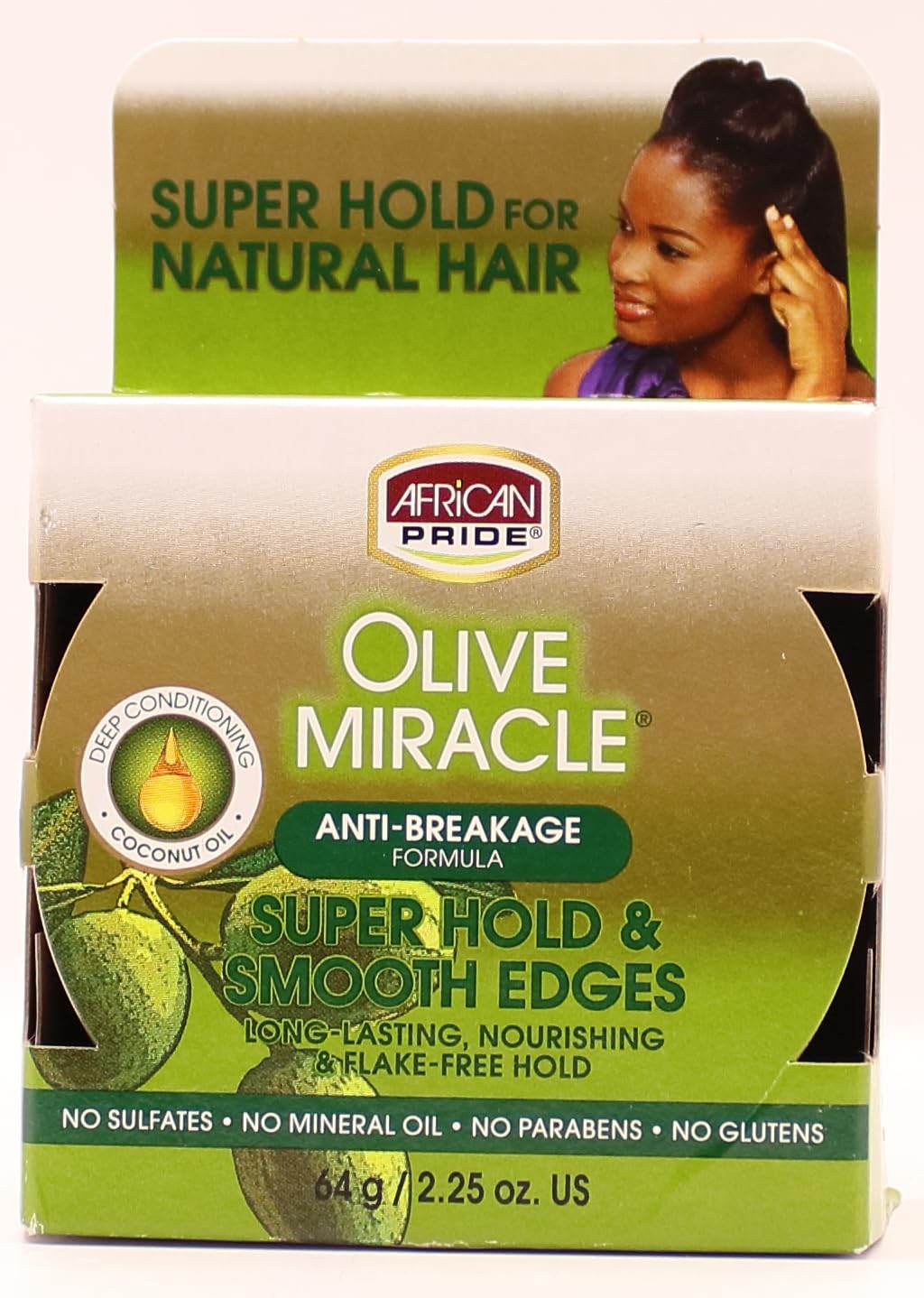 African Pride Olive Miracle Silky Smooth Edges, 2.25 Ounce (Pack of 1) Beauty & Personal Care African Pride