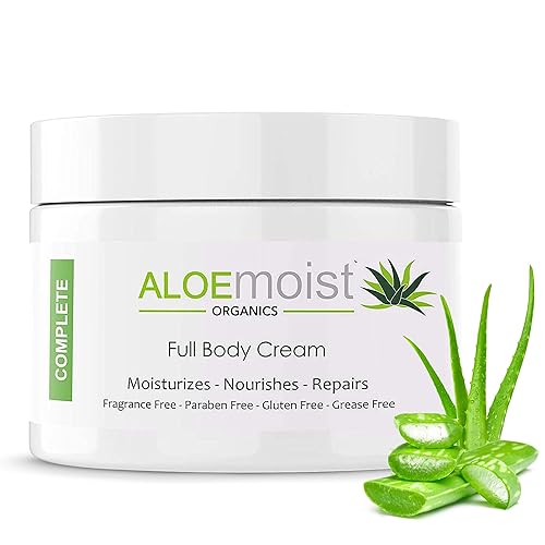 Organic Aloe Vera Lotion - Face & Body Moisturizing Cream with Natural Aloe Vera, Vitamin E Oil, Vitamin C, Retinol Cream, Shea Butter - Anti Aging Beauty & Personal Care AloeMoist