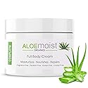 Organic Aloe Vera Lotion - Face & Body Moisturizing Cream with Natural Aloe Vera, Vitamin E Oil, Vitamin C, Retinol Cream, Shea Butter - Anti Aging Beauty & Personal Care AloeMoist