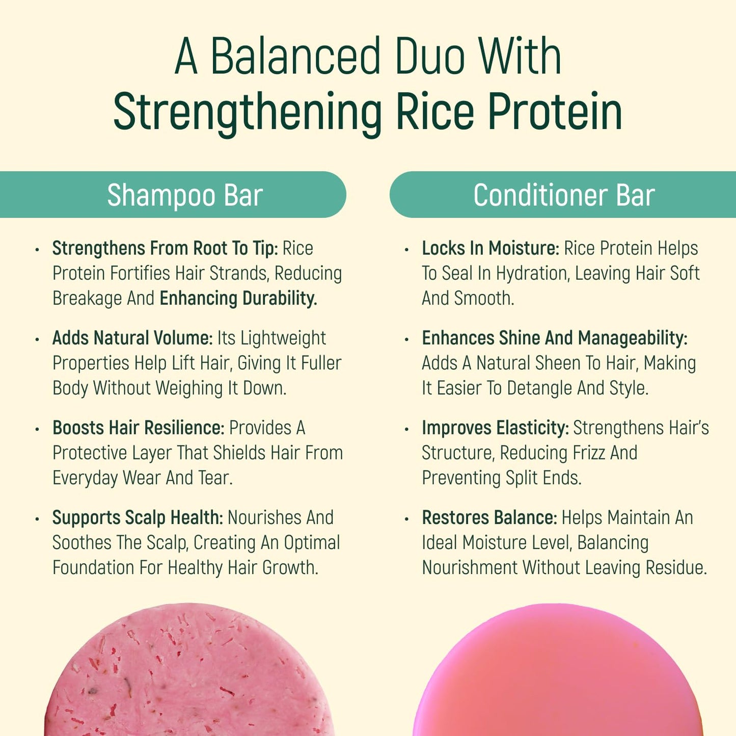 Solid Rice Protein Water Shampoo & Conditioner Hair Soap - Shampoo and Conditioner Bars For Hair With All Natural Plant Based Essential Oils And Zero Beauty & Personal Care BAMBOEARTH