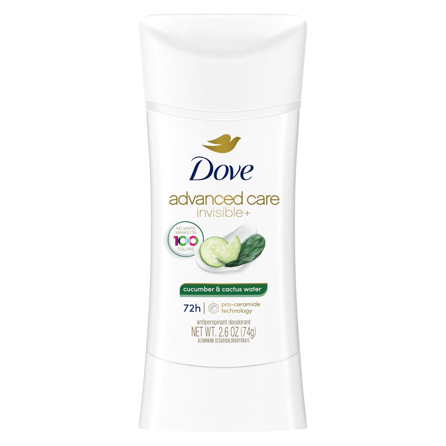 Dove Advanced Care Antiperspirant Deo Stick Cucumber & Cactus Water Invisible to help skin repair with ProCeramide technology that boosts ceramide Beauty and Personal Care Dove