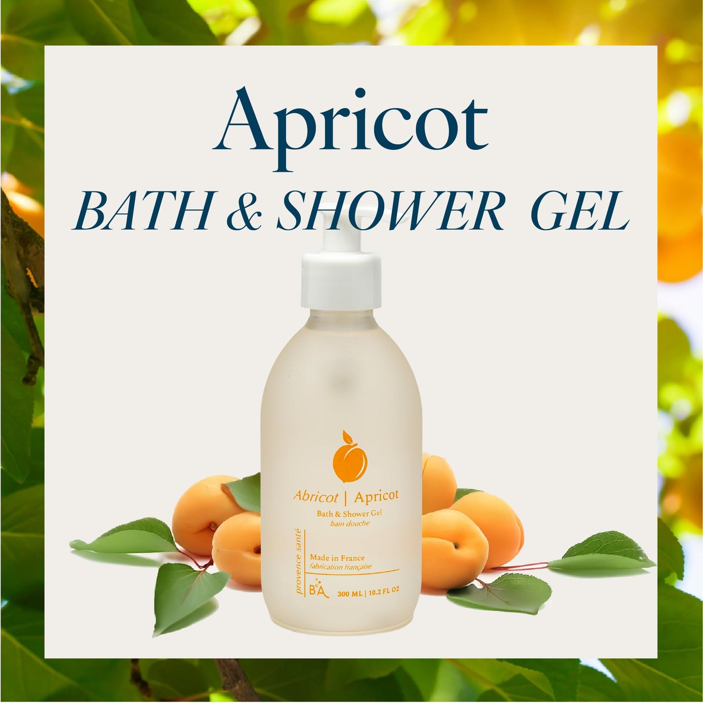 Provence Sante Cleansing Bath & Shower Gel - Moisturizing Almond Oil Body Wash for Dry Skin - Nourishing Ripe Apricot Scent - Made in France - 10.2 Oz Beauty & Personal Care Provence Sante