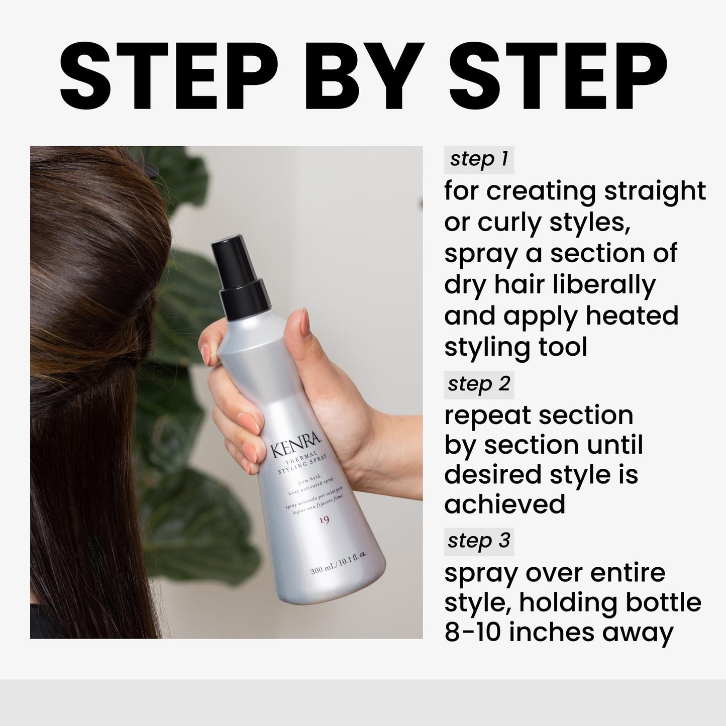 Kenra Thermal Styling Spray 19 | Heat Protection | Firm Hold, Heat-Activated | Tames Frizz & Flyaways, Adds Shine | 10 fl. oz Beauty & Personal Care Kenra Professional