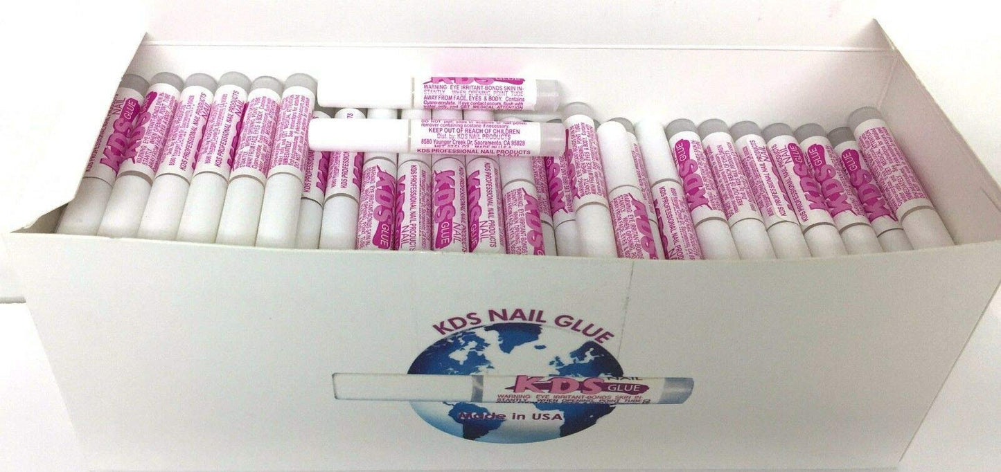 100 pcs KDS Nail Tip Glue - Adhesive Super Bond For Acrylic Nails Tips Beauty & Personal Care KDS