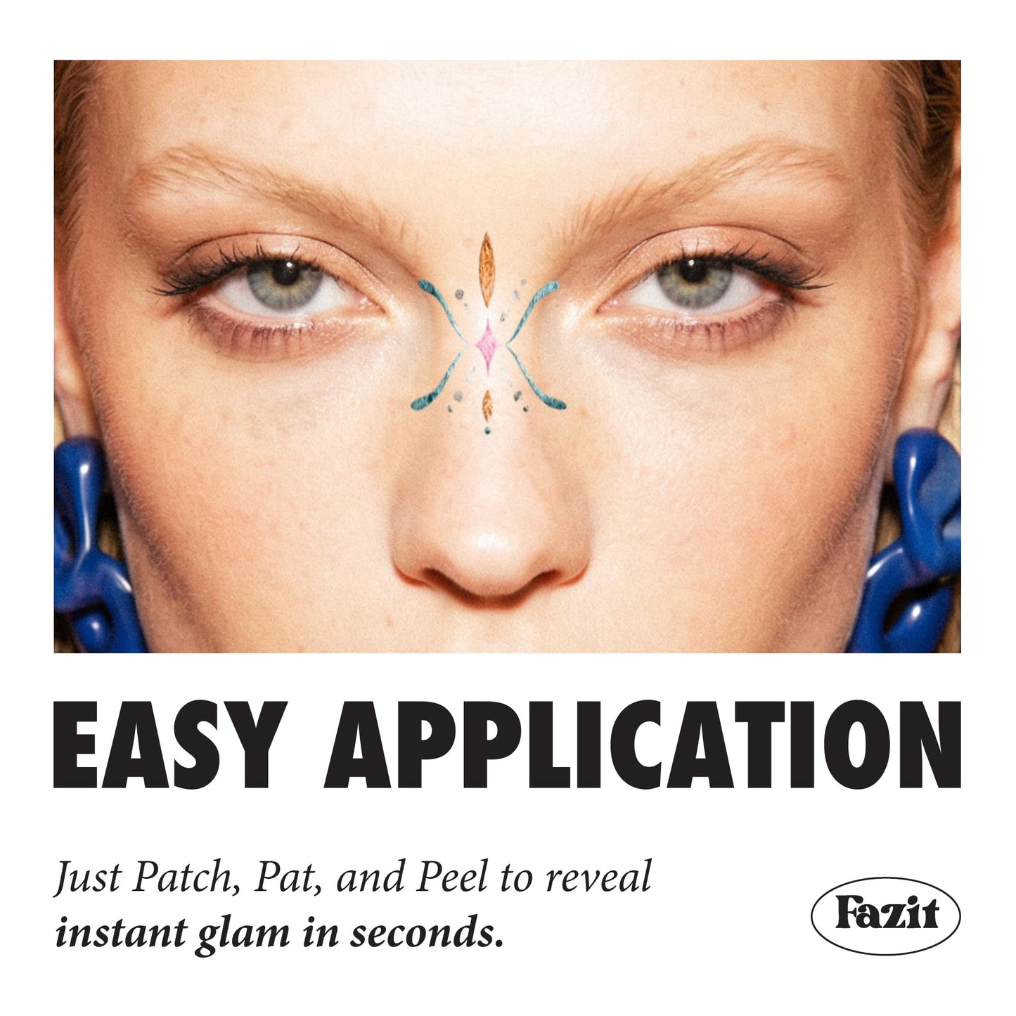 Fazit Makeup Patches - Midnight Sun Nose Bridge - Glow Up Make-Up Patches - Cute Glitter Makeup Accessories for Women - Cosmetic Glitter for Face Beauty & Personal Care Fazit