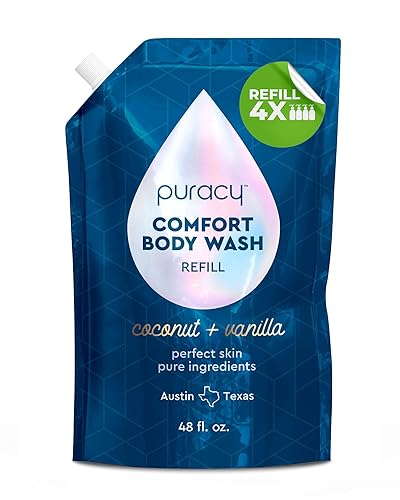 Puracy Body Wash Refill, Natural Body Wash, 98.6% Pure Plant Ingredients, Moisturizing Shower Gel for Women Men Kids, Body Soap for Dry Sensitive Beauty & Personal Care Puracy