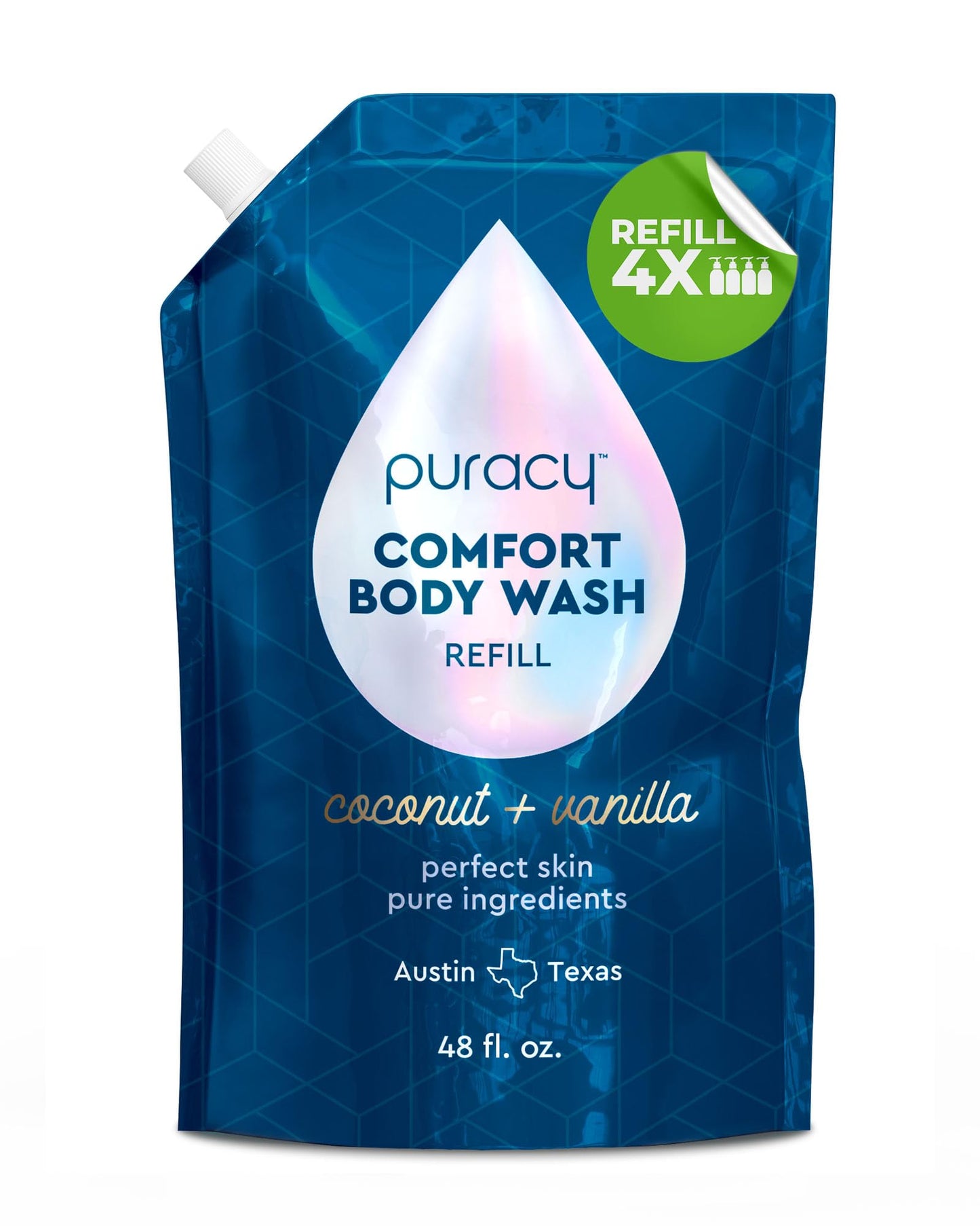 Puracy Body Wash Refill, Natural Body Wash, 98.6% Pure Plant Ingredients, Moisturizing Shower Gel for Women Men Kids, Body Soap for Dry Sensitive Beauty & Personal Care Puracy