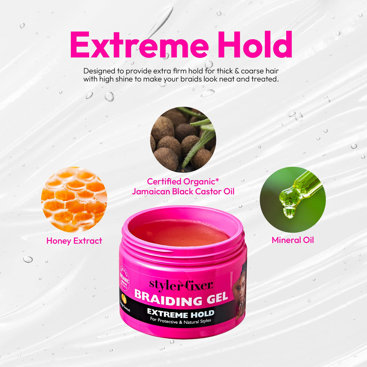 Red by Kiss Braiding Gel Extreme Hold Styler Fixer for Box Braids & Cornrows, Hydrating, Conditioning, Long-Lasting Frizz Control, 4C Moisturizing Beauty & Personal Care Red by Kiss