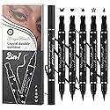 5 PCS Black Liquid Winged Eyeliner Stamp Pen Makeup Tools,Double-side Eyeliner Stamps Pencil Set,Waterproof & Long Lasting Smudgeproof Eye Liner Beauty & Personal Care DuoZeng